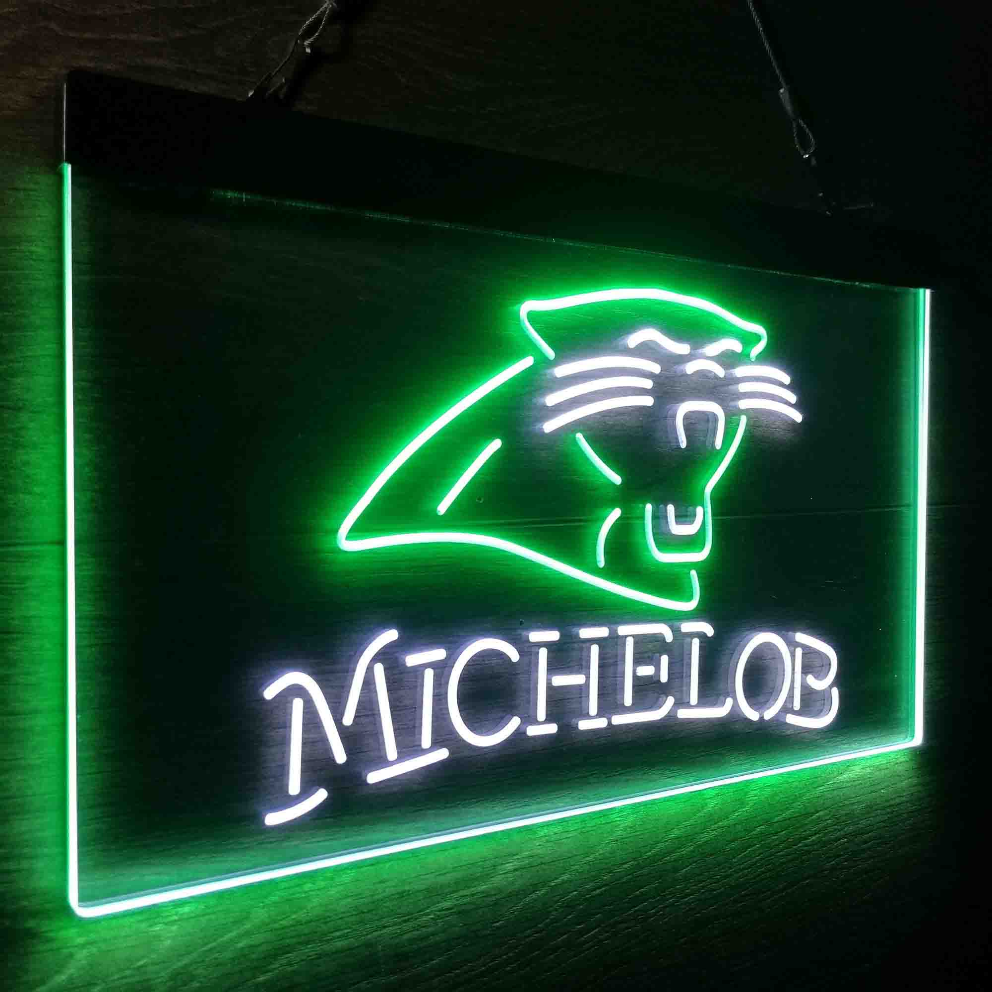 Michelob Bar Carolina Panthers Est. 1995 Neon-Like Led Light Sign