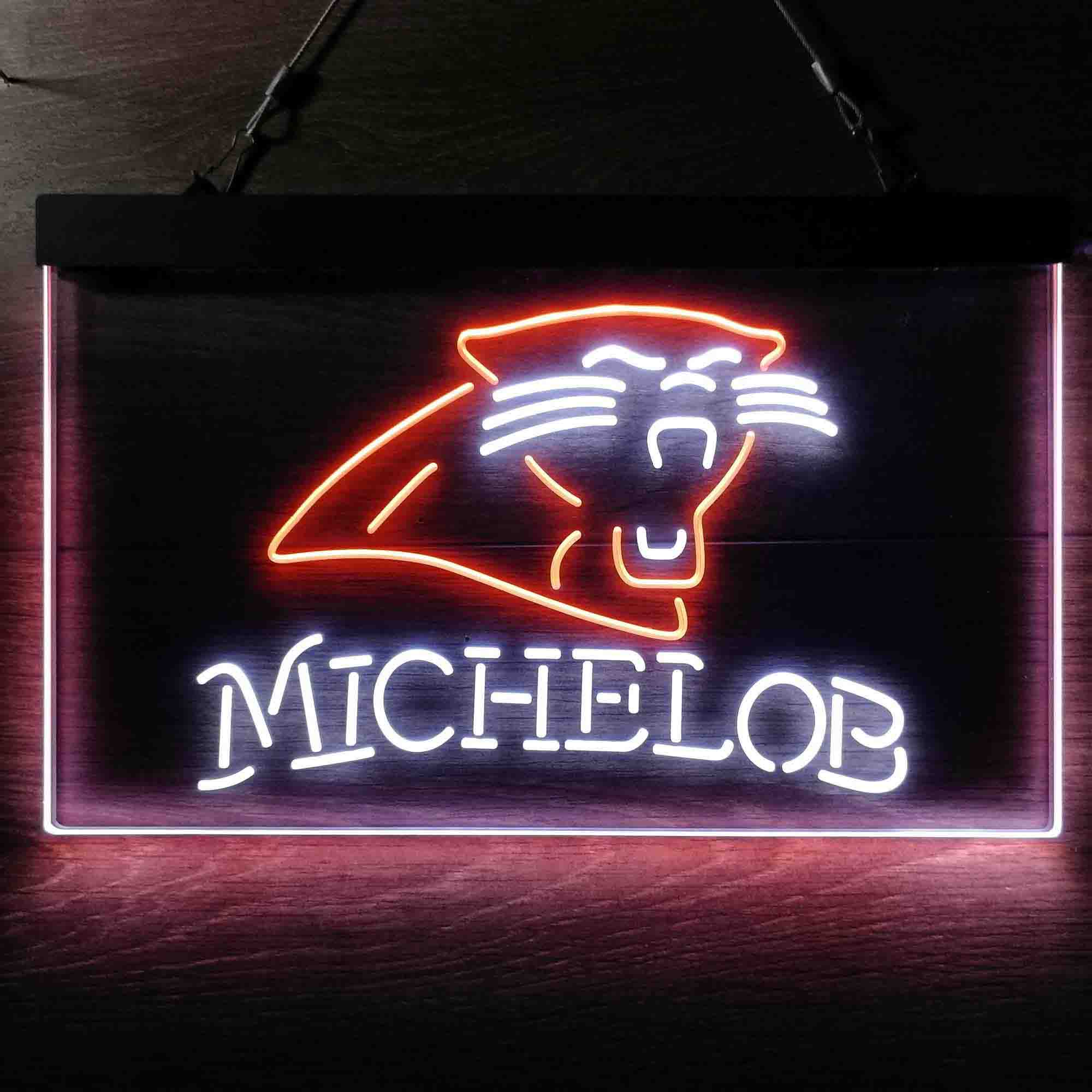 Michelob Bar Carolina Panthers Est. 1995 Neon-Like Led Light Sign