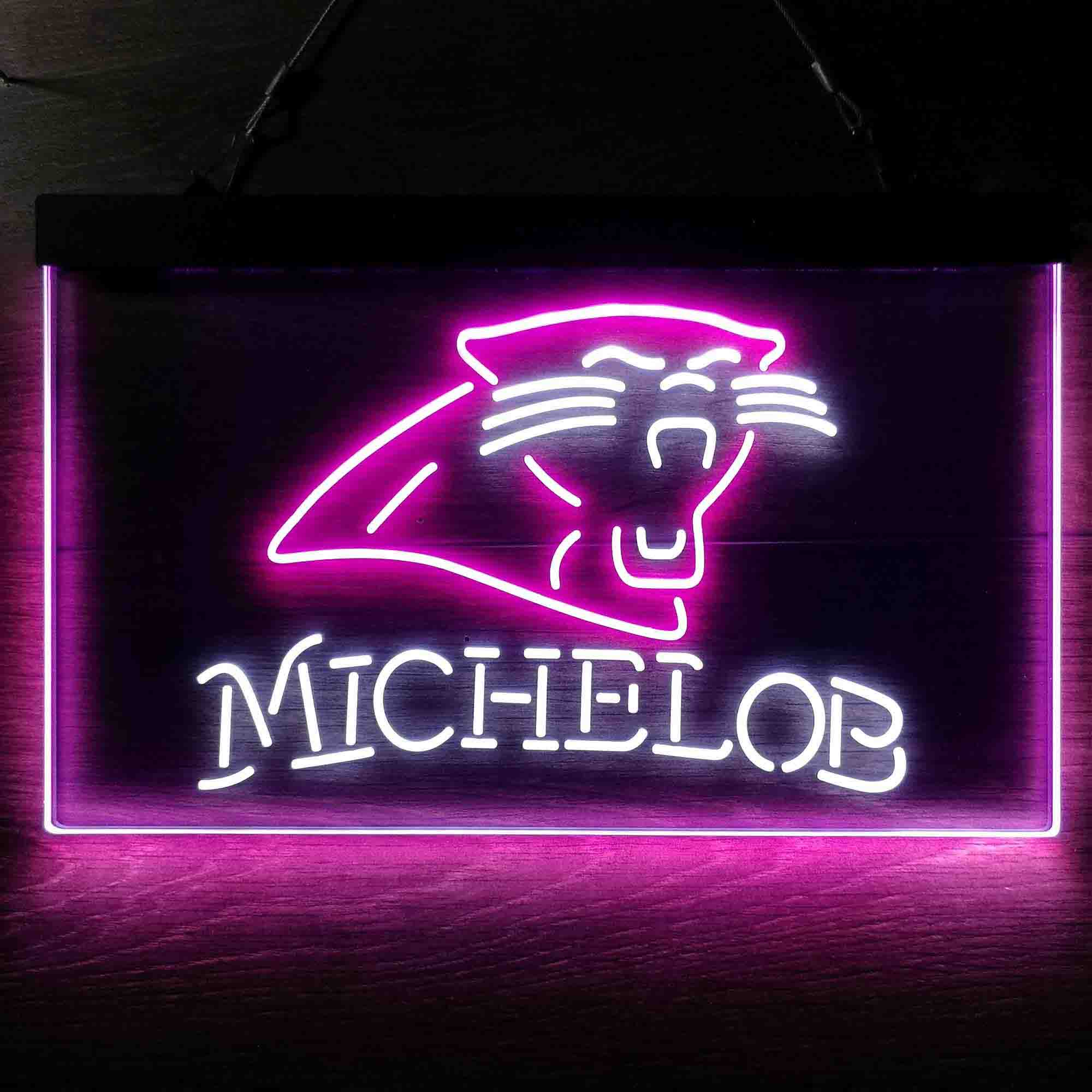 Michelob Bar Carolina Panthers Est. 1995 Neon-Like Led Light Sign