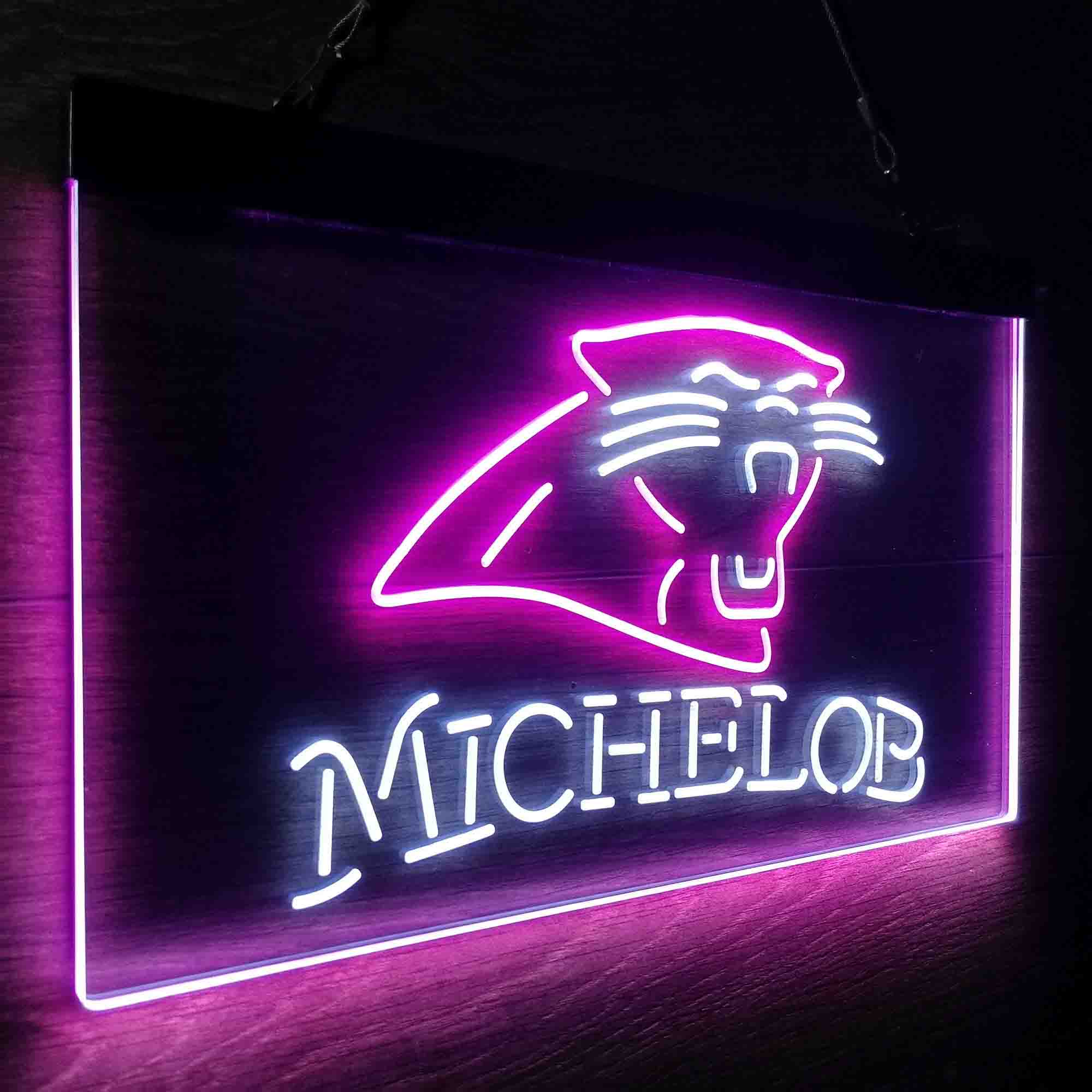 Michelob Bar Carolina Panthers Est. 1995 Neon-Like Led Light Sign