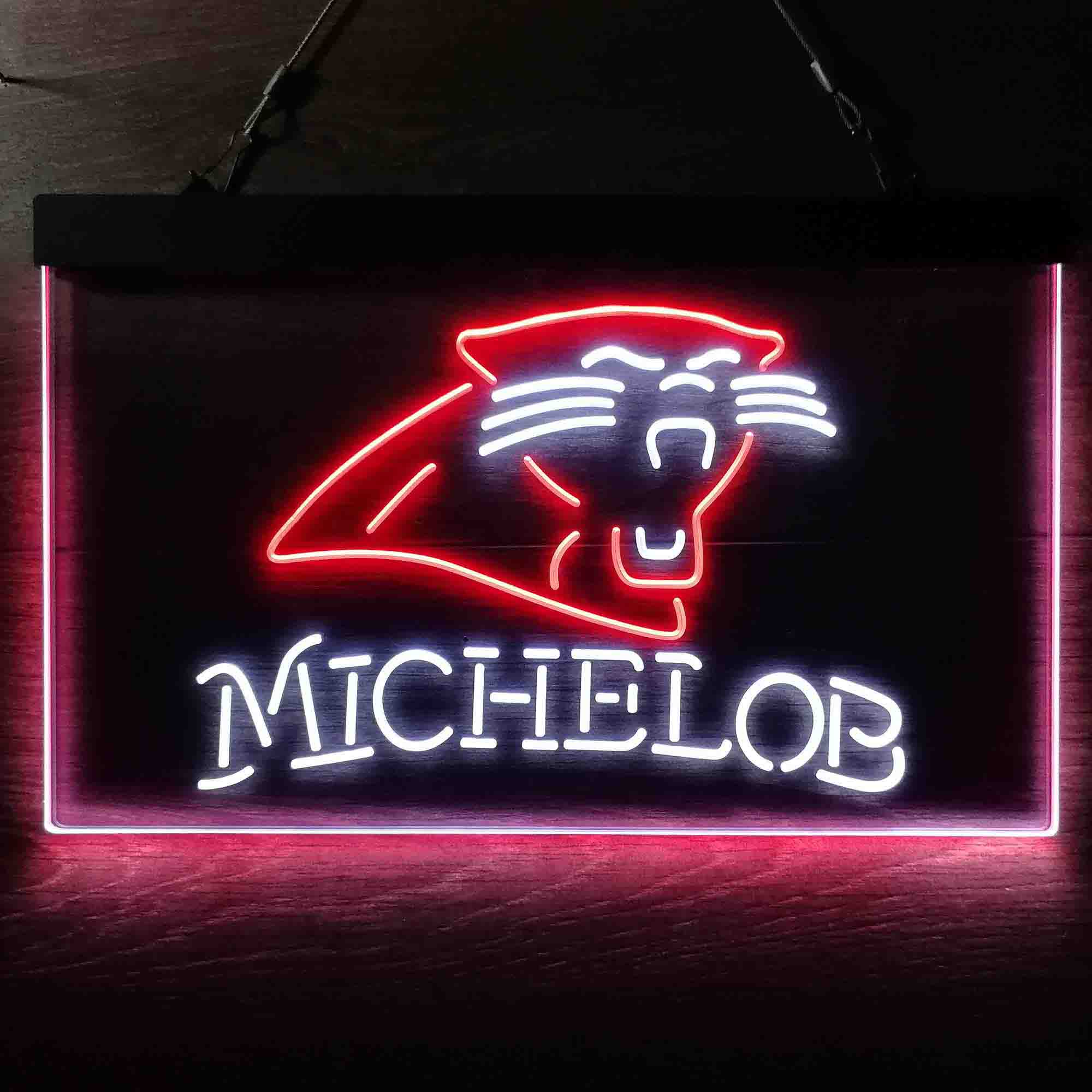 Michelob Bar Carolina Panthers Est. 1995 Neon-Like Led Light Sign