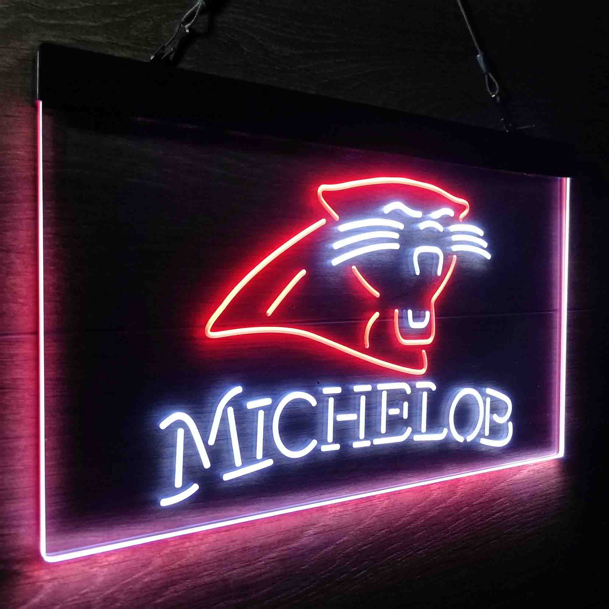 Michelob Bar Carolina Panthers Est. 1995 Neon-Like Led Light Sign