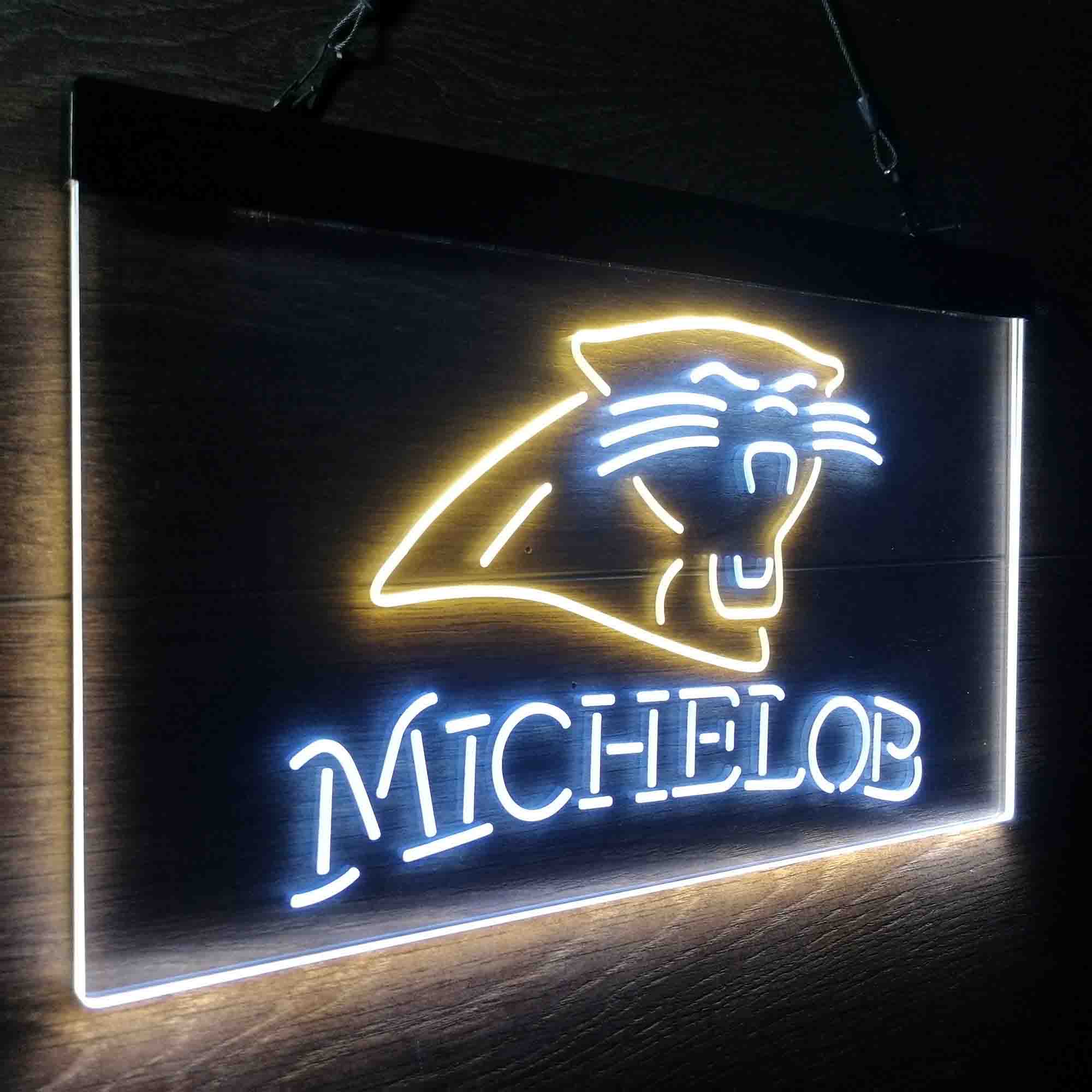 Michelob Bar Carolina Panthers Est. 1995 Neon-Like Led Light Sign