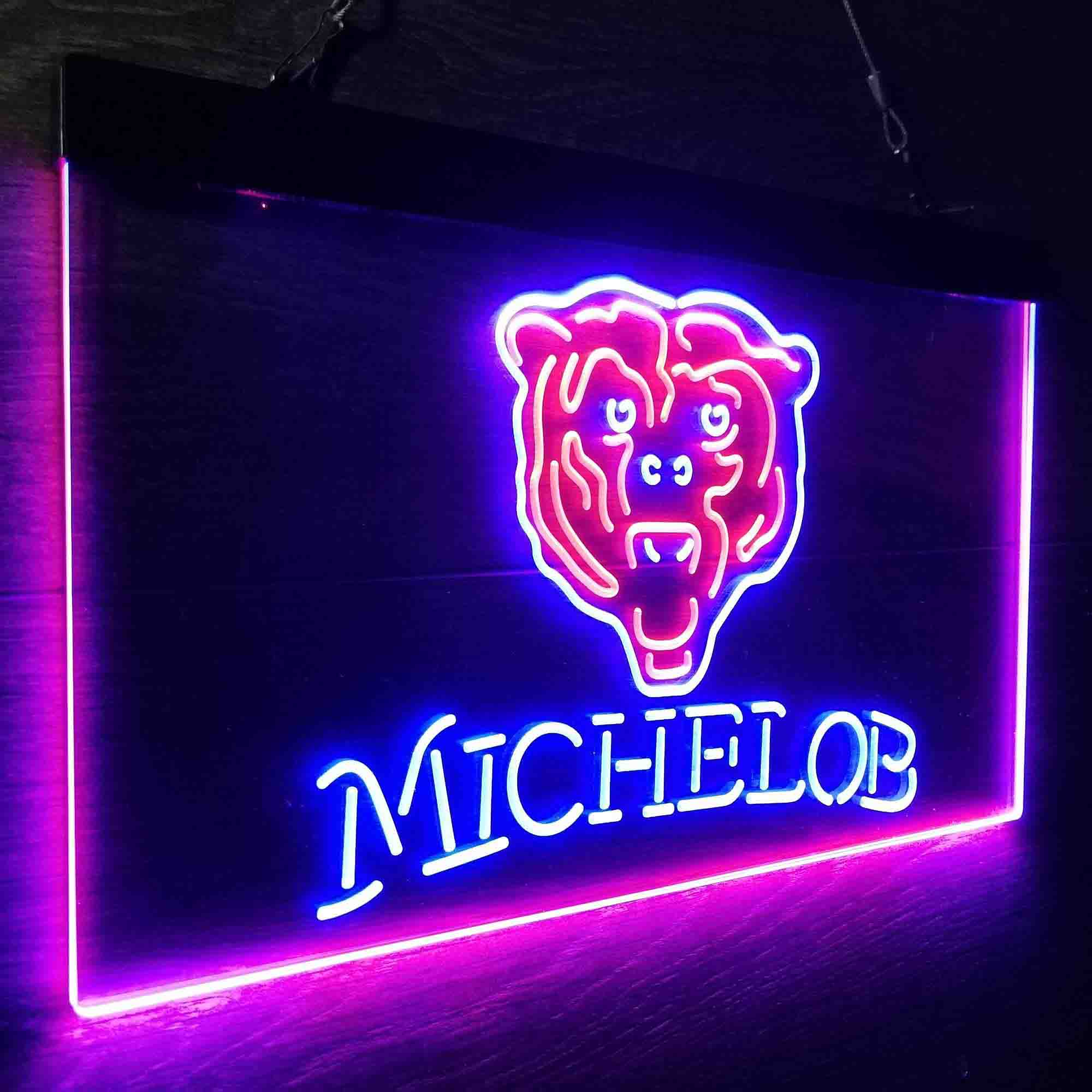 Michelob Bar Chicago Bears Est. 1920 Neon-Like LED Light Sign