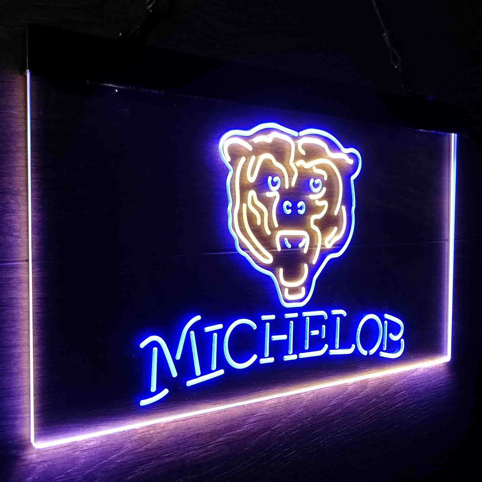 Michelob Bar Chicago Bears Est. 1920 Neon-Like LED Light Sign