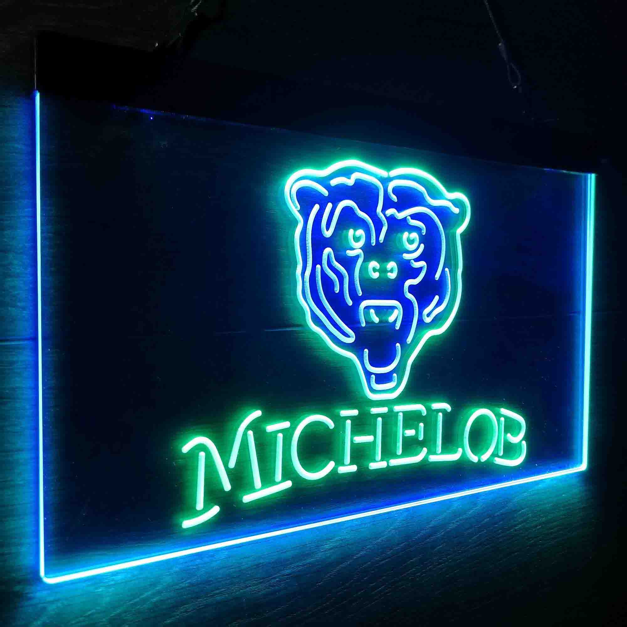 Michelob Bar Chicago Bears Est. 1920 Neon-Like LED Light Sign