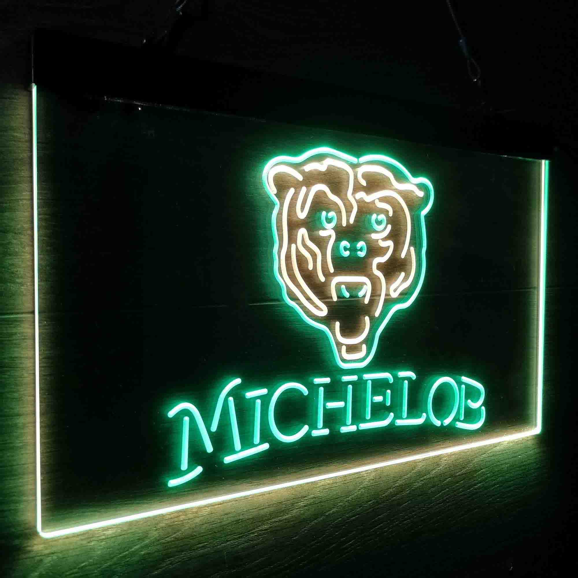 Michelob Bar Chicago Bears Est. 1920 Neon-Like LED Light Sign