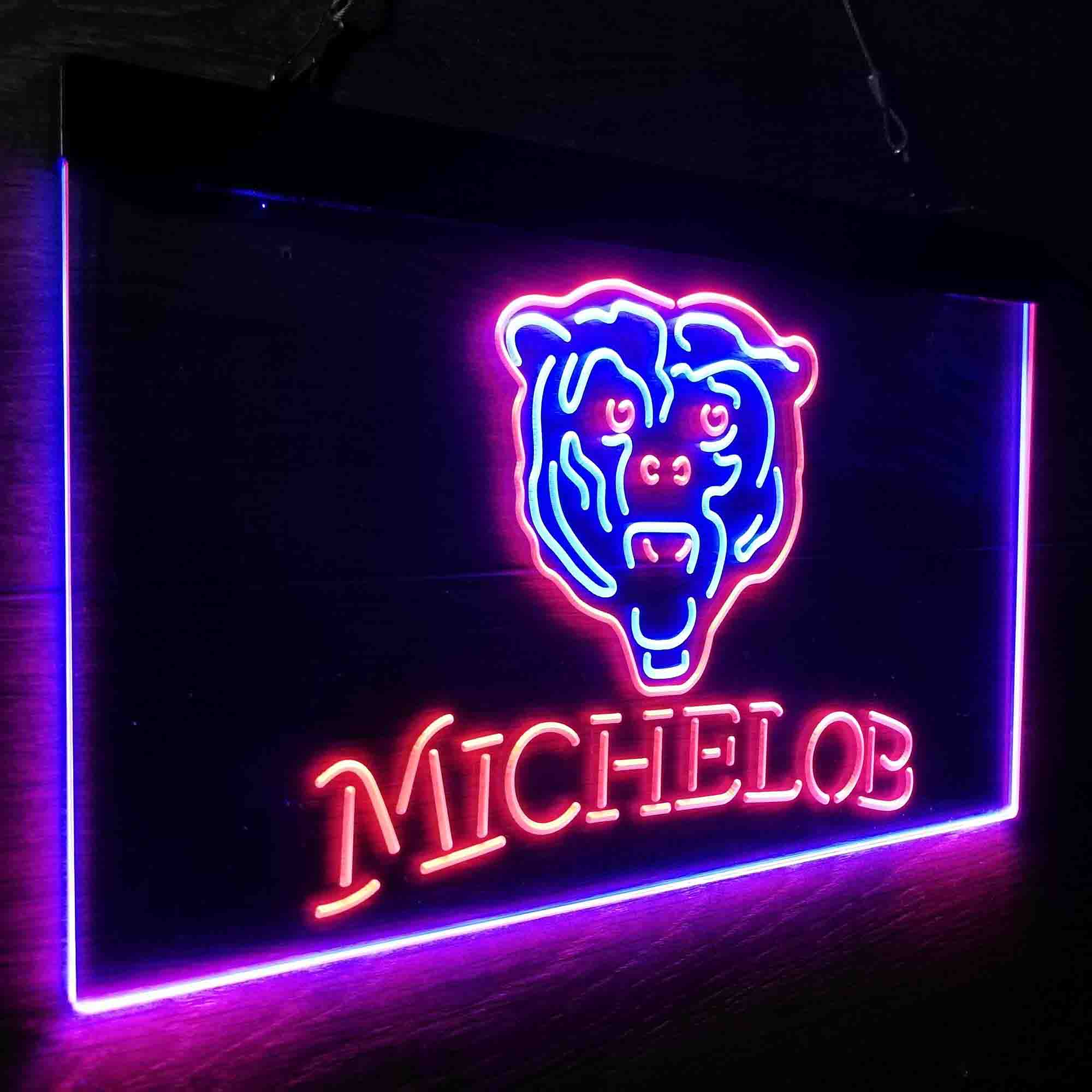 Michelob Bar Chicago Bears Est. 1920 Neon-Like LED Light Sign