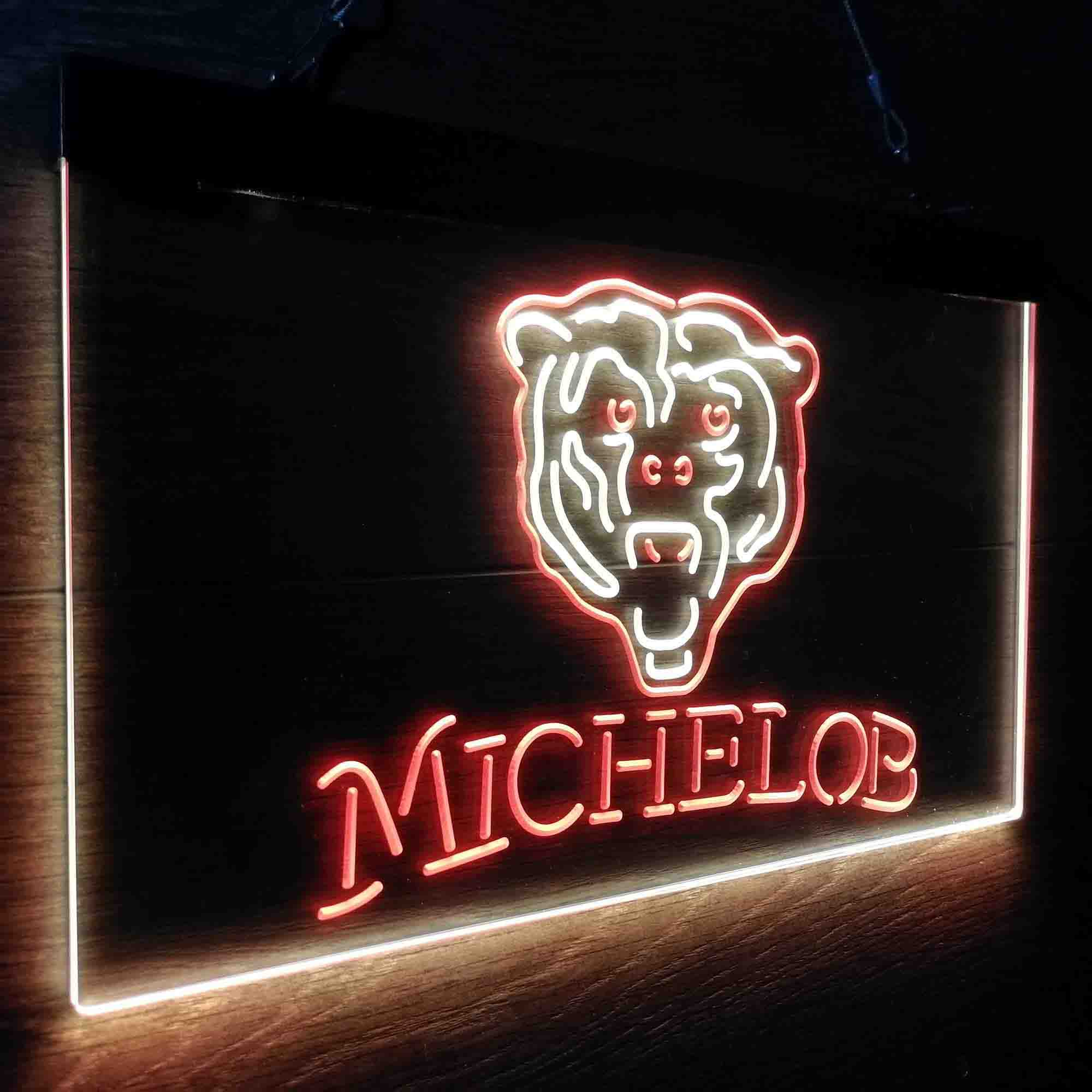 Michelob Bar Chicago Bears Est. 1920 Neon-Like LED Light Sign