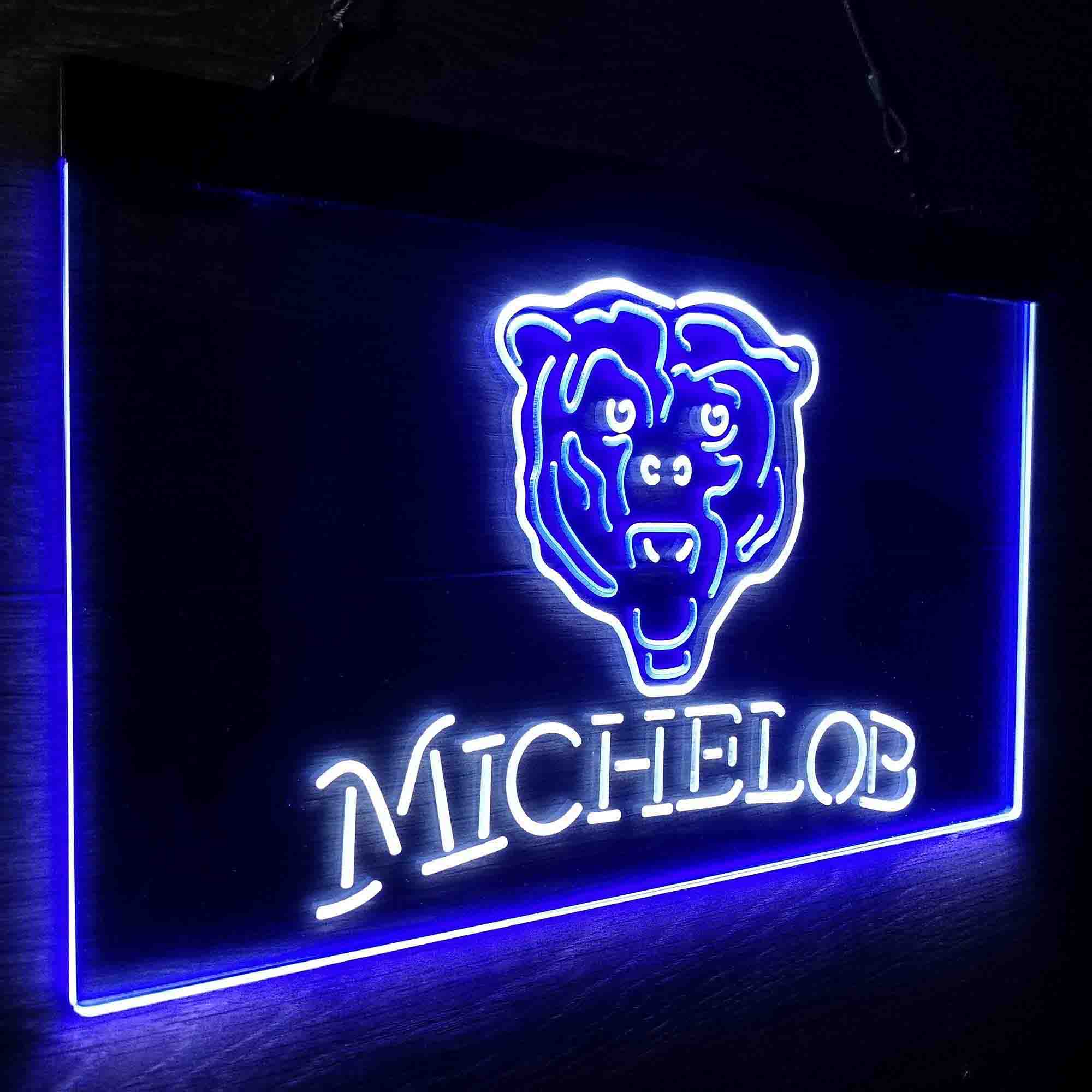 Michelob Bar Chicago Bears Est. 1920 Neon-Like LED Light Sign