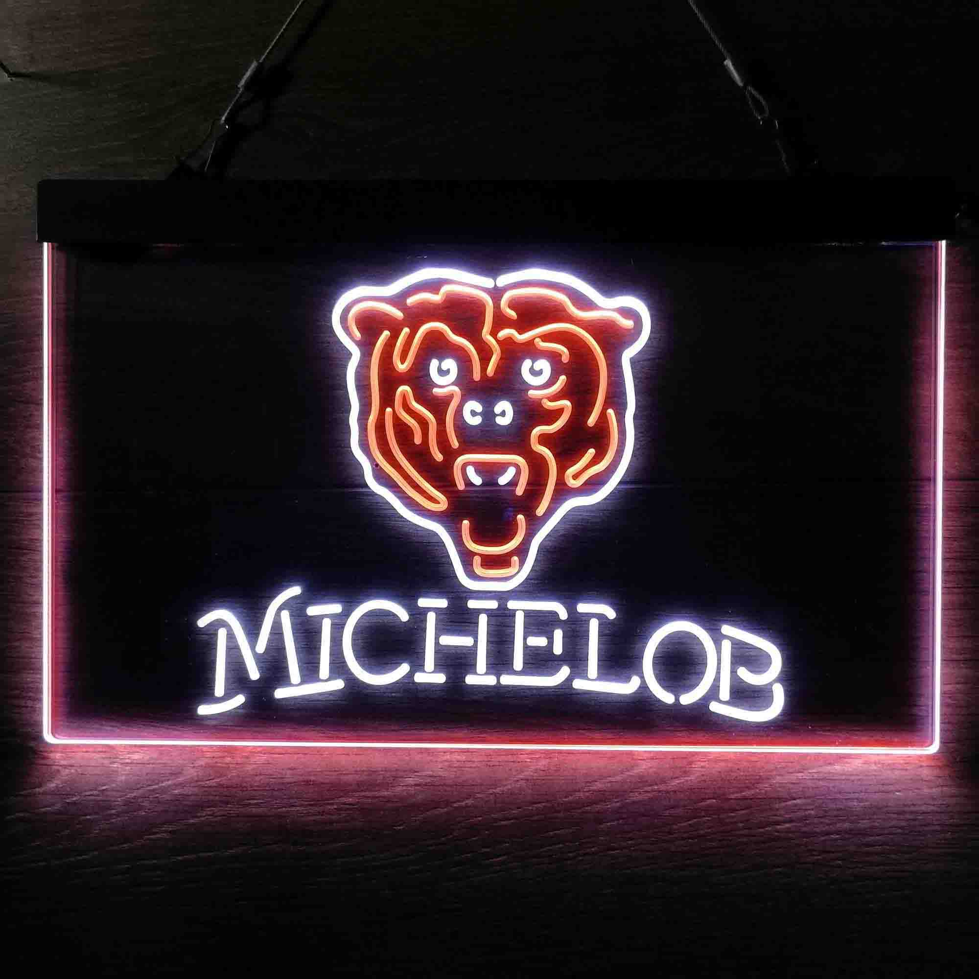 Michelob Bar Chicago Bears Est. 1920 Neon-Like LED Light Sign