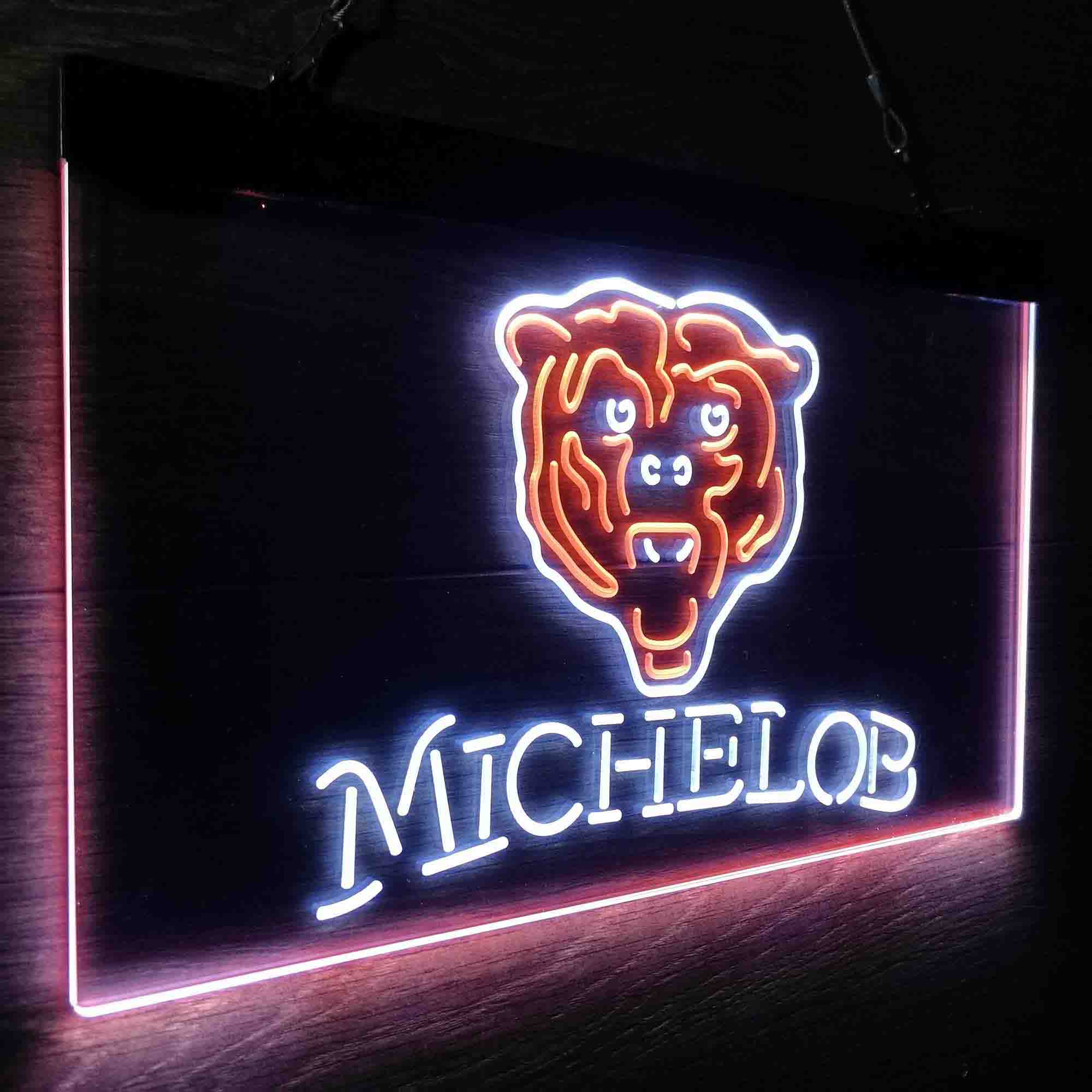 Michelob Bar Chicago Bears Est. 1920 Neon-Like LED Light Sign