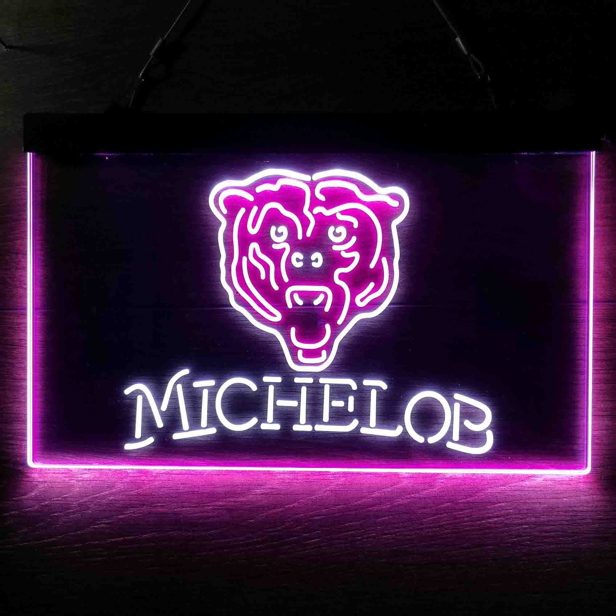 Michelob Bar Chicago Bears Est. 1920 Neon-Like LED Light Sign