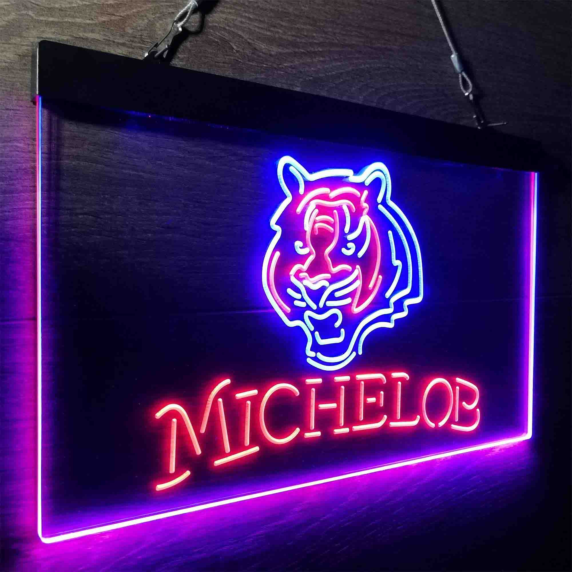 Michelob Bar Cincinnati Bengals Est. 1968 Neon-Like Led Light Sign