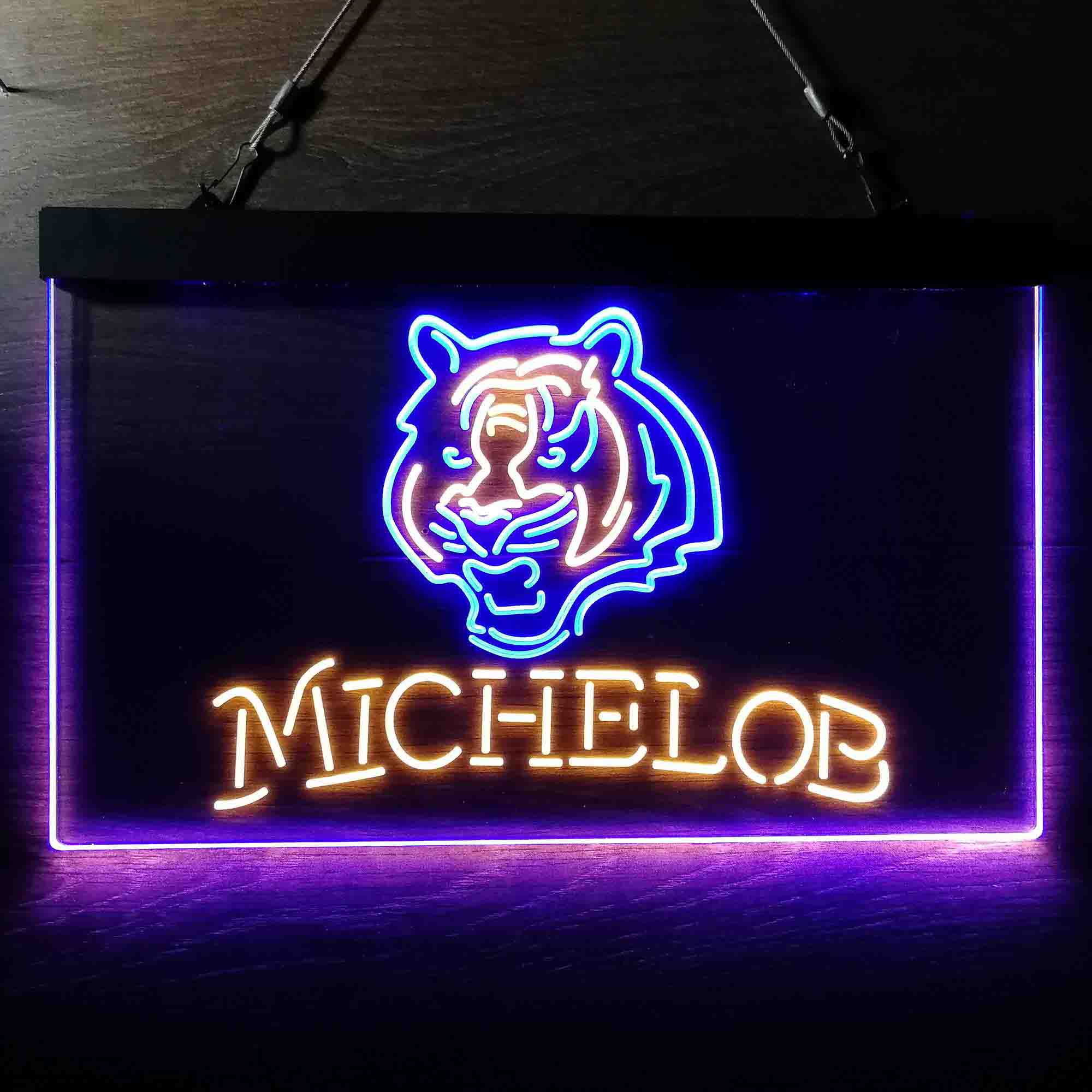 Michelob Bar Cincinnati Bengals Est. 1968 Neon-Like Led Light Sign