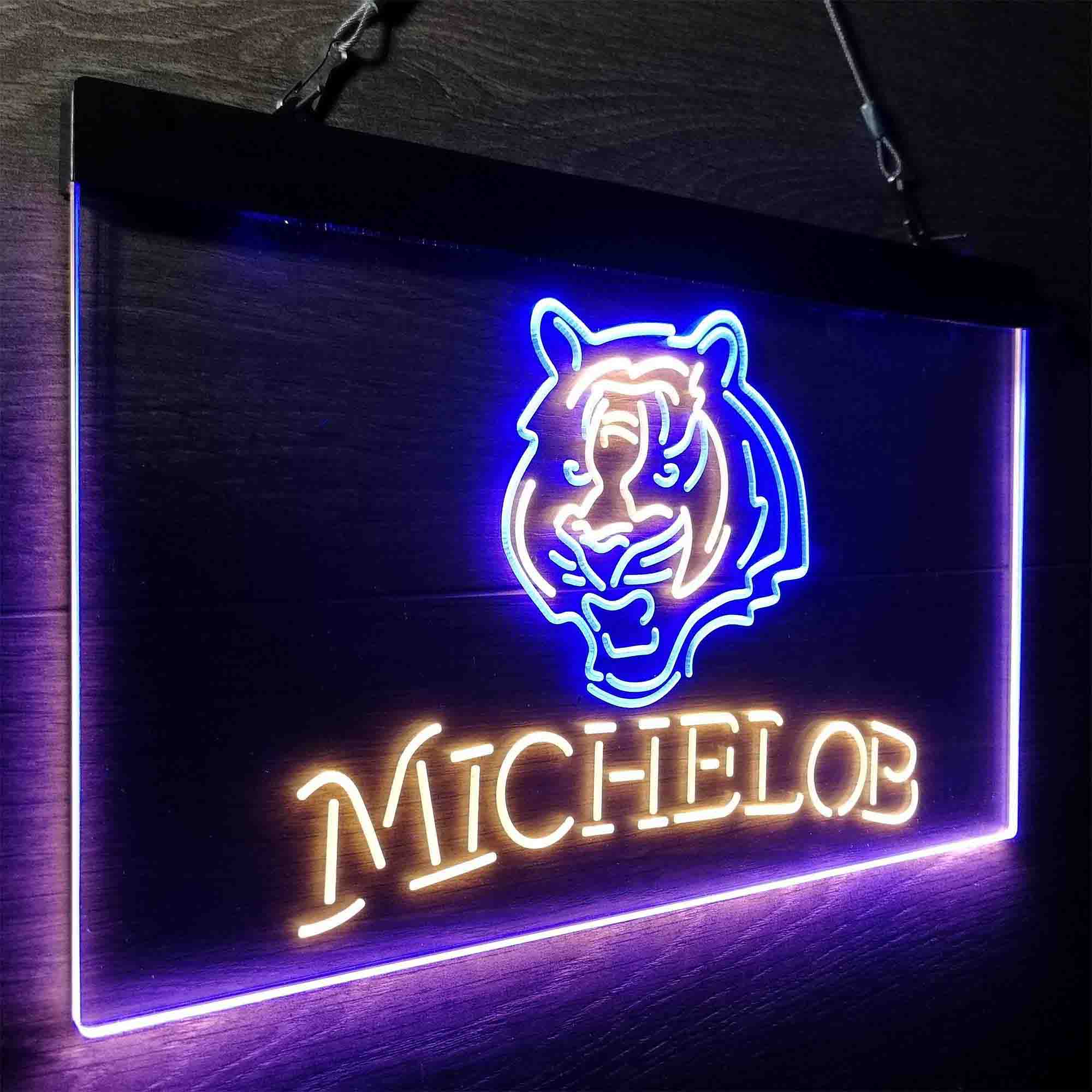 Michelob Bar Cincinnati Bengals Est. 1968 Neon-Like Led Light Sign