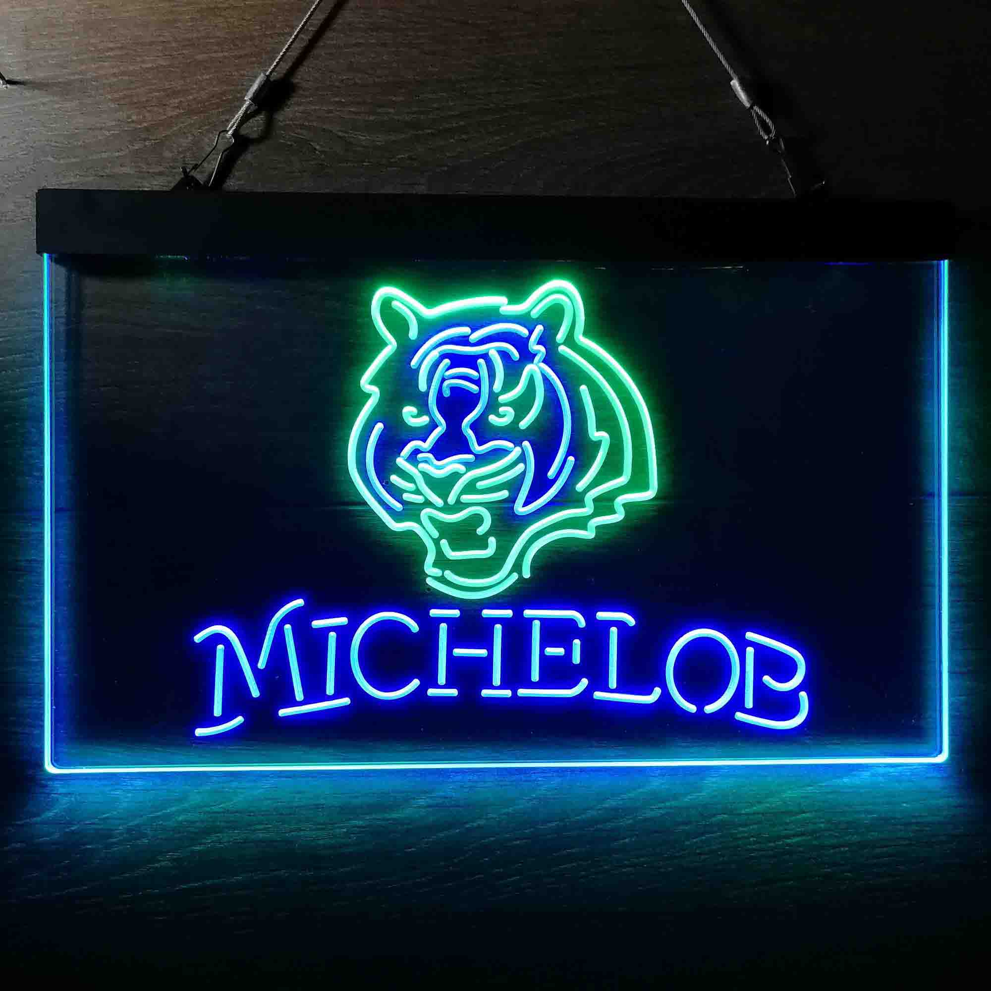 Michelob Bar Cincinnati Bengals Est. 1968 Neon-Like Led Light Sign