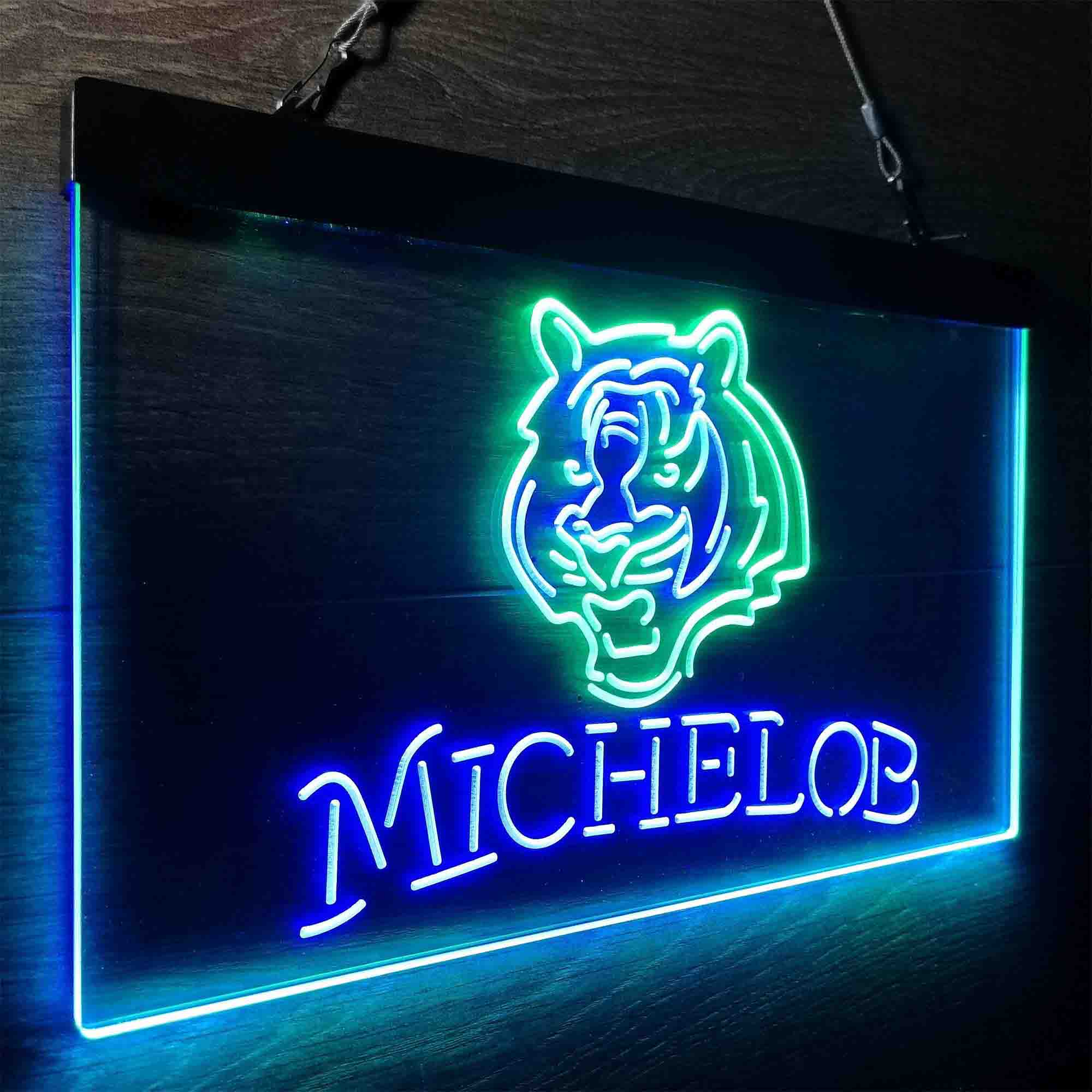 Michelob Bar Cincinnati Bengals Est. 1968 Neon-Like Led Light Sign