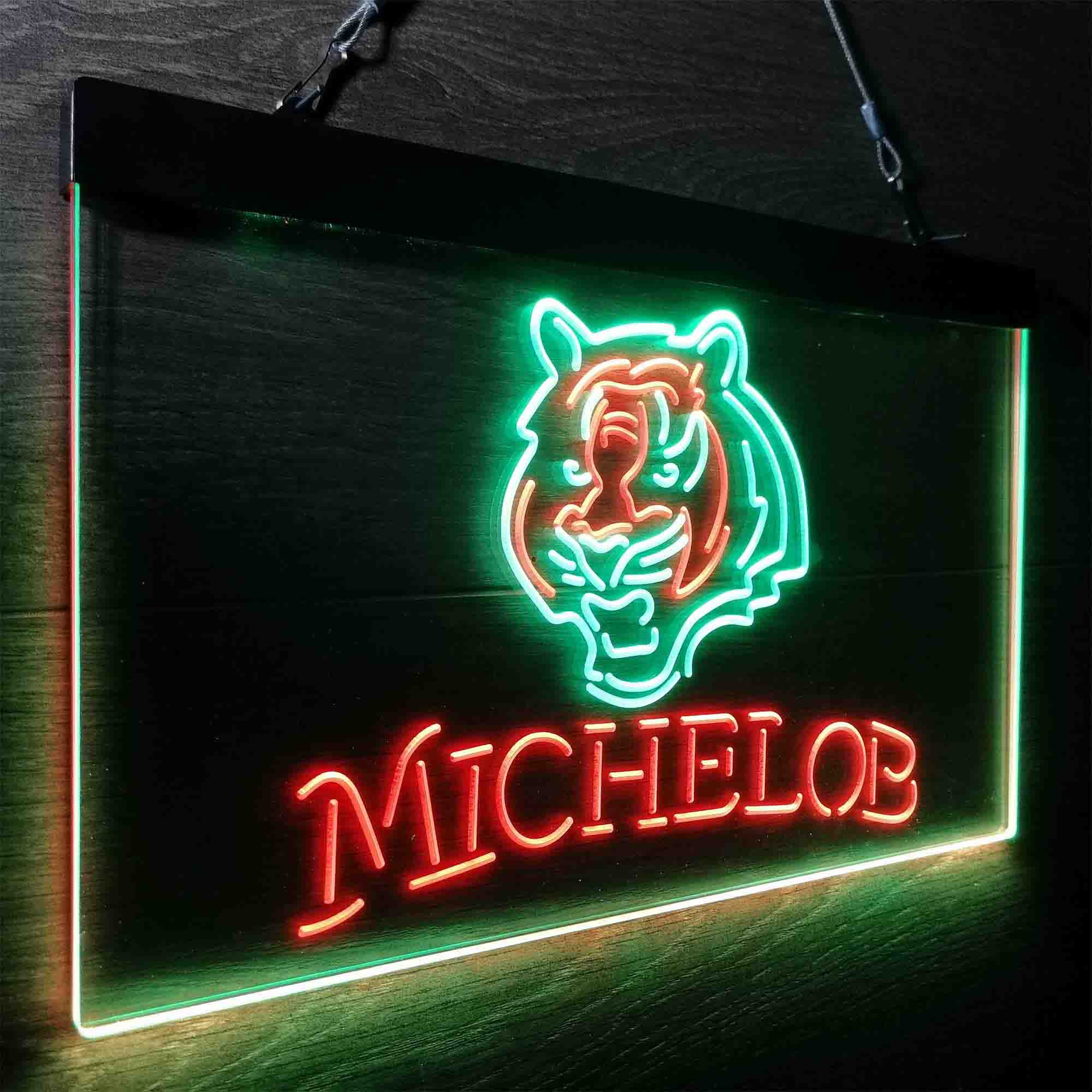 Michelob Bar Cincinnati Bengals Est. 1968 Neon-Like Led Light Sign