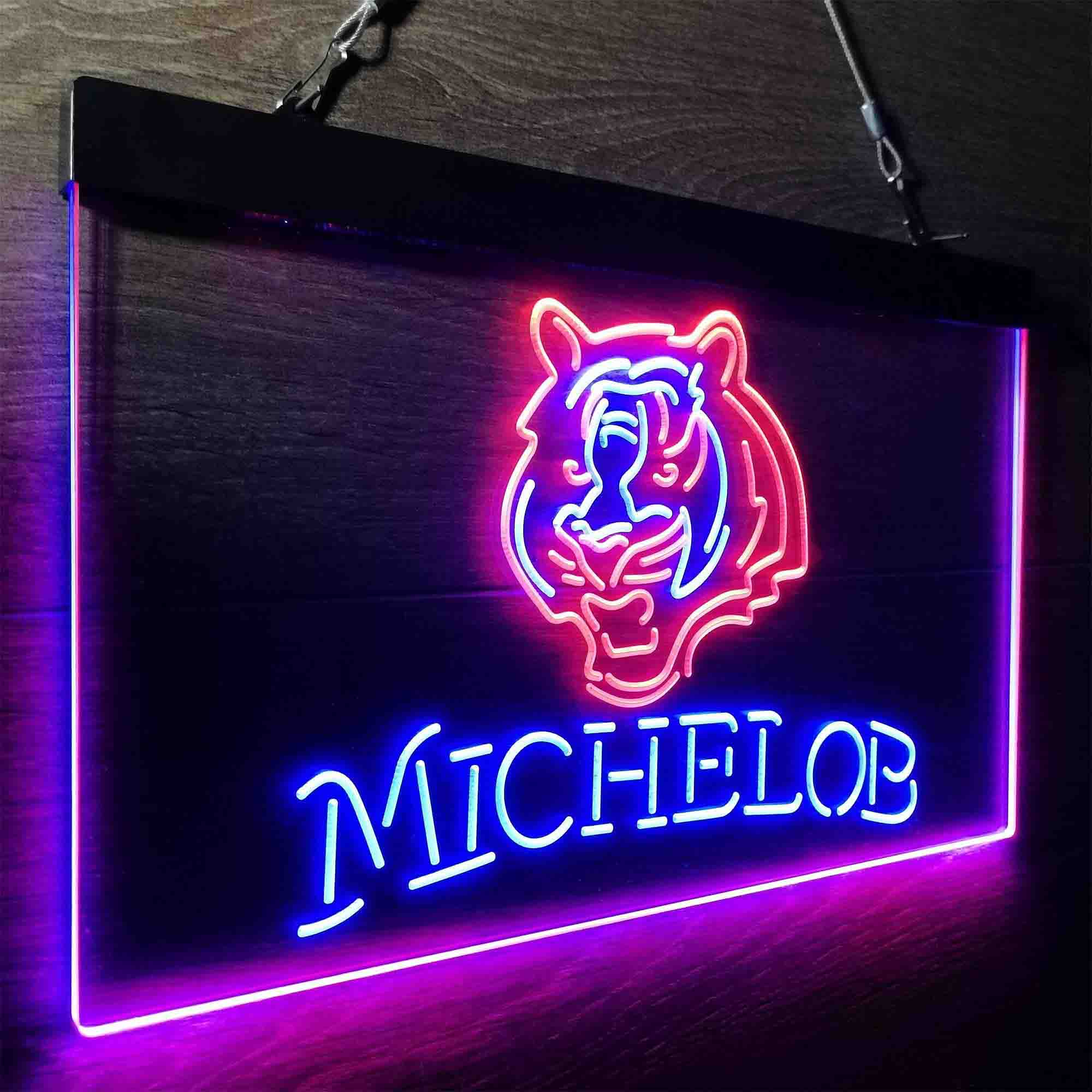 Michelob Bar Cincinnati Bengals Est. 1968 Neon-Like Led Light Sign