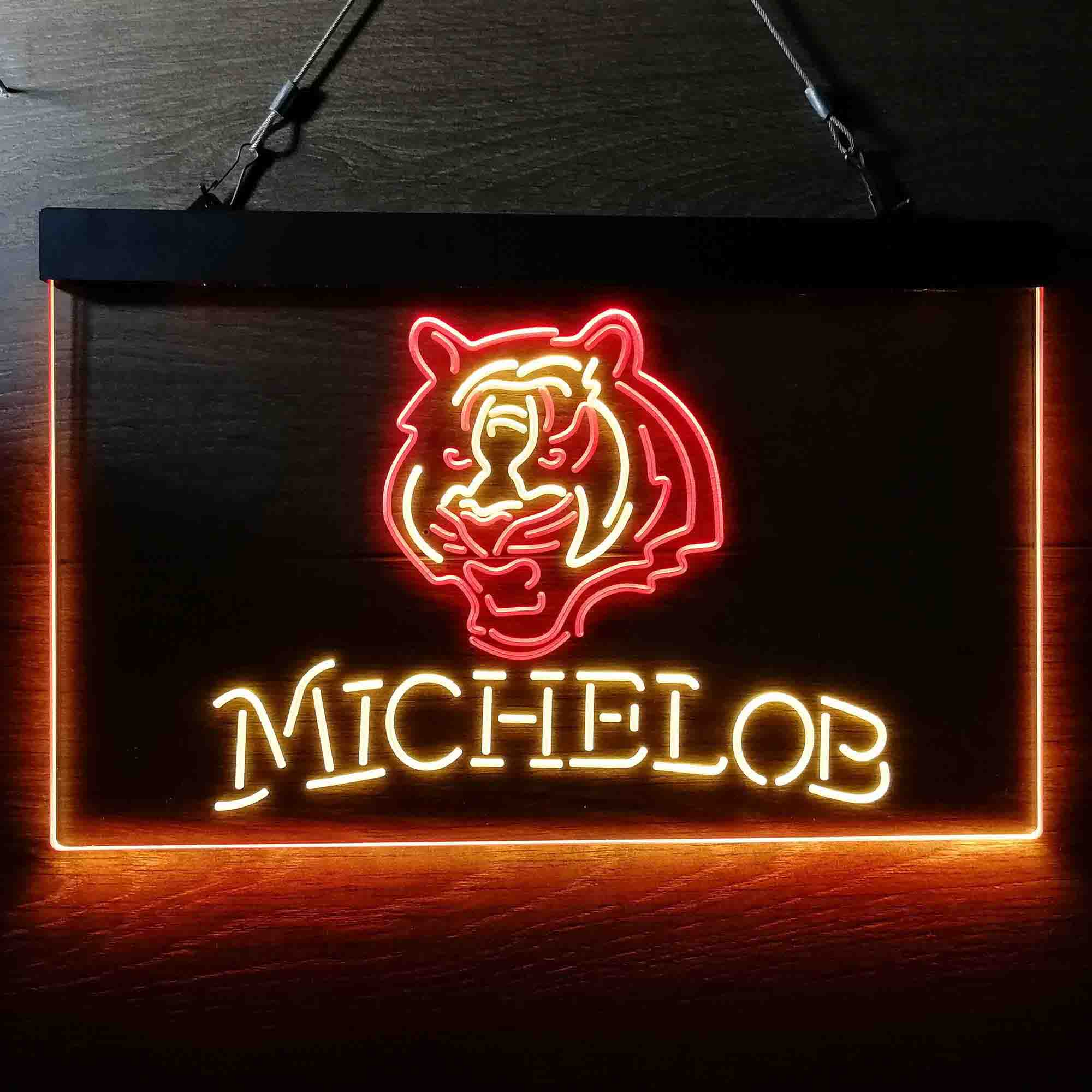 Michelob Bar Cincinnati Bengals Est. 1968 Neon-Like Led Light Sign