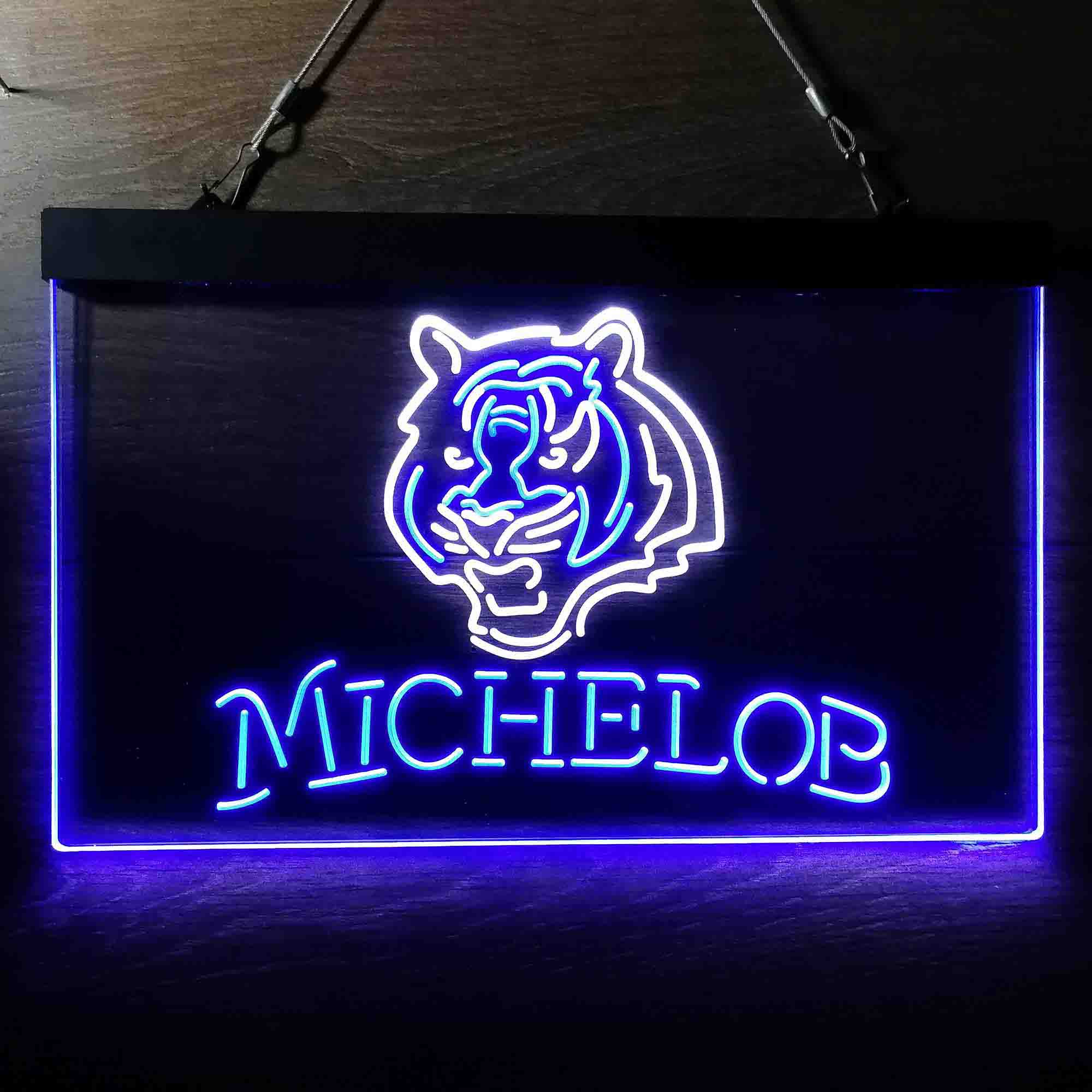 Michelob Bar Cincinnati Bengals Est. 1968 Neon-Like Led Light Sign