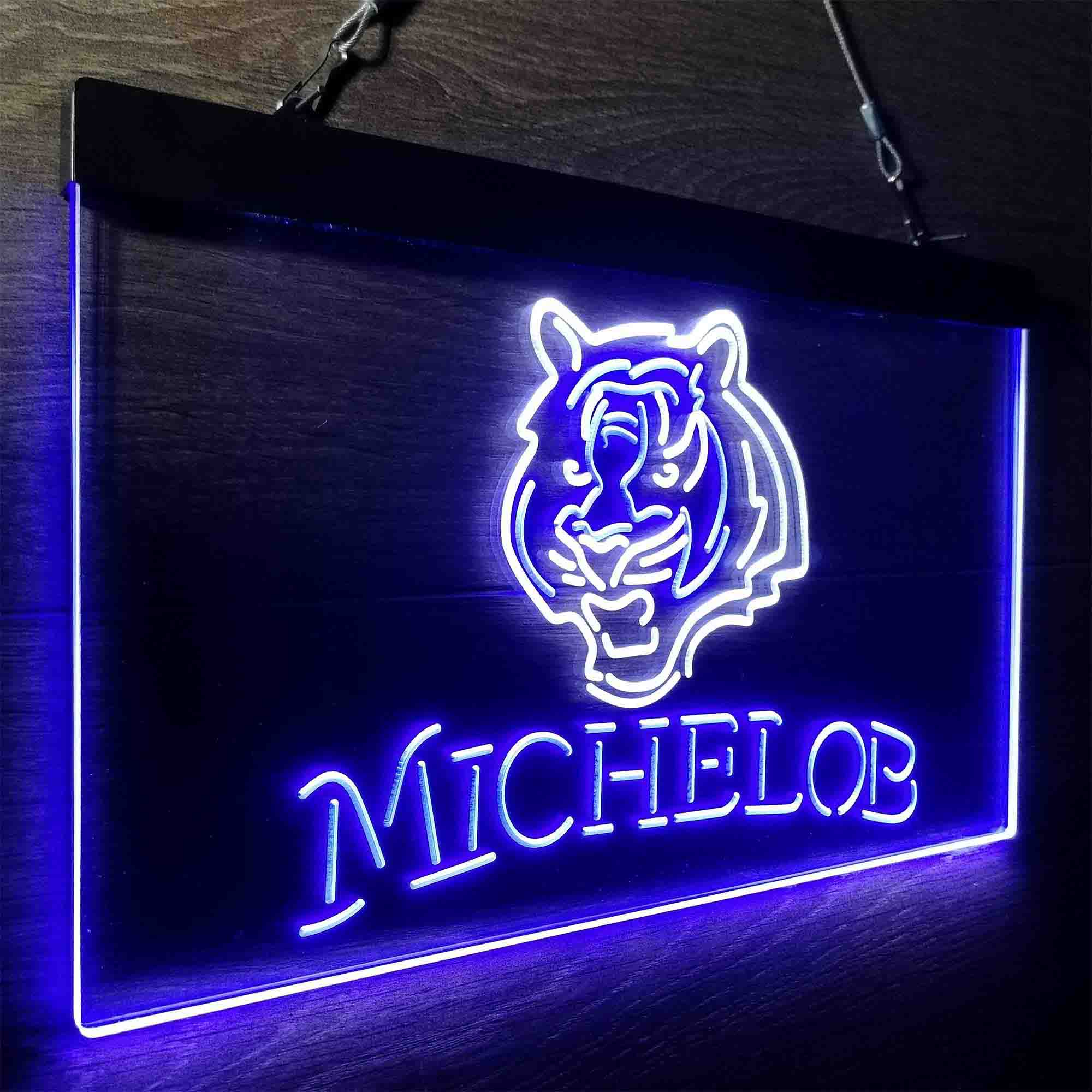 Michelob Bar Cincinnati Bengals Est. 1968 Neon-Like Led Light Sign