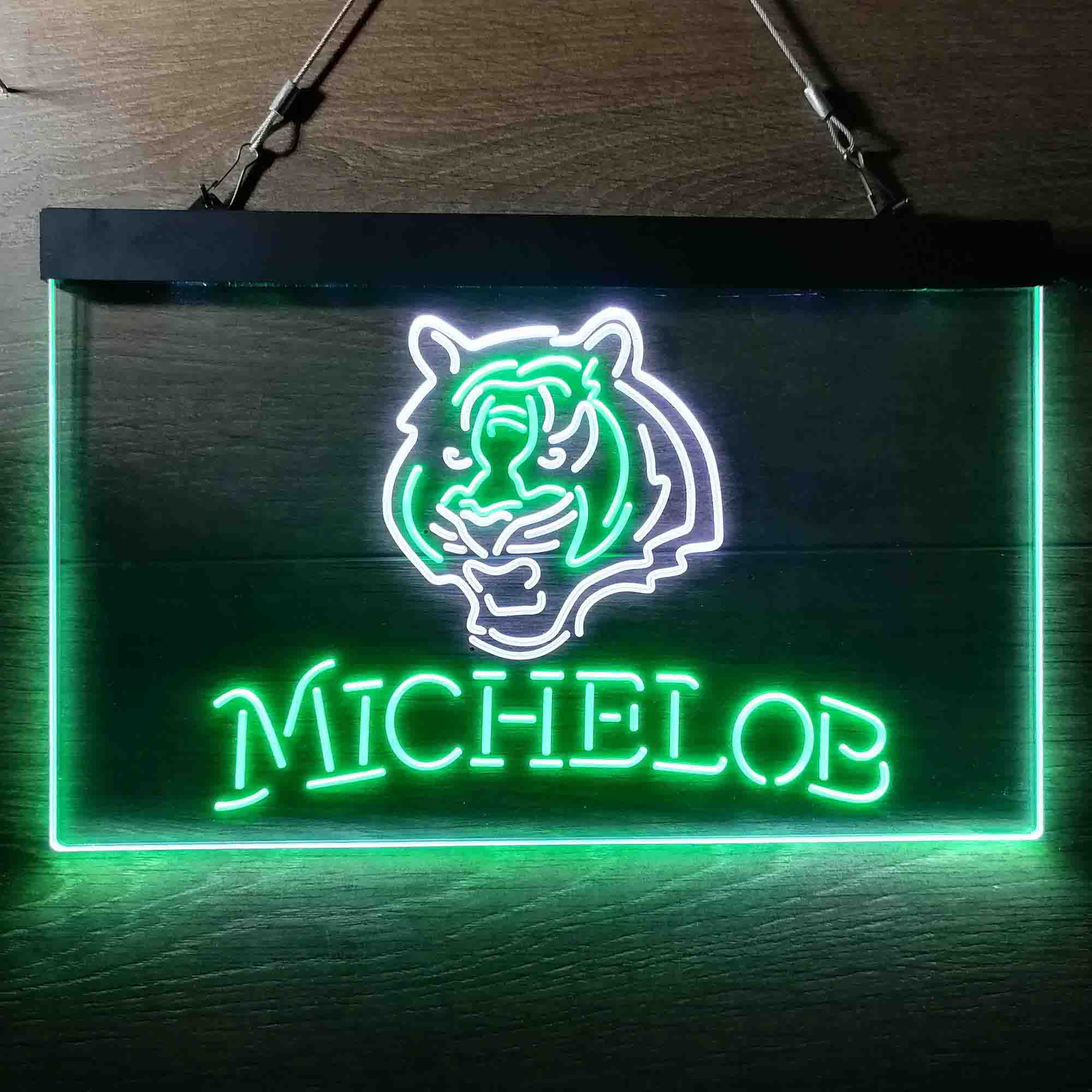 Michelob Bar Cincinnati Bengals Est. 1968 Neon-Like Led Light Sign