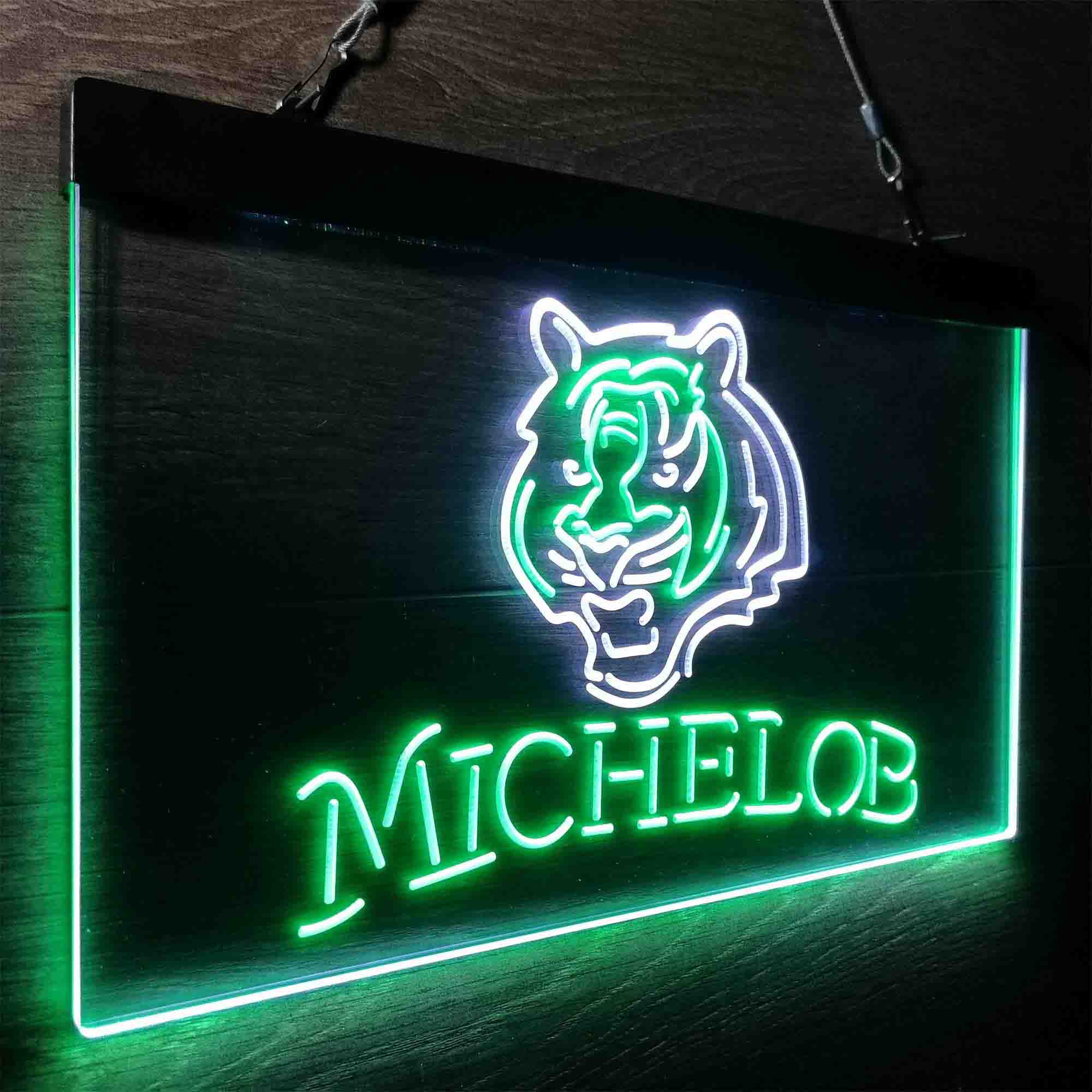 Michelob Bar Cincinnati Bengals Est. 1968 Neon-Like Led Light Sign