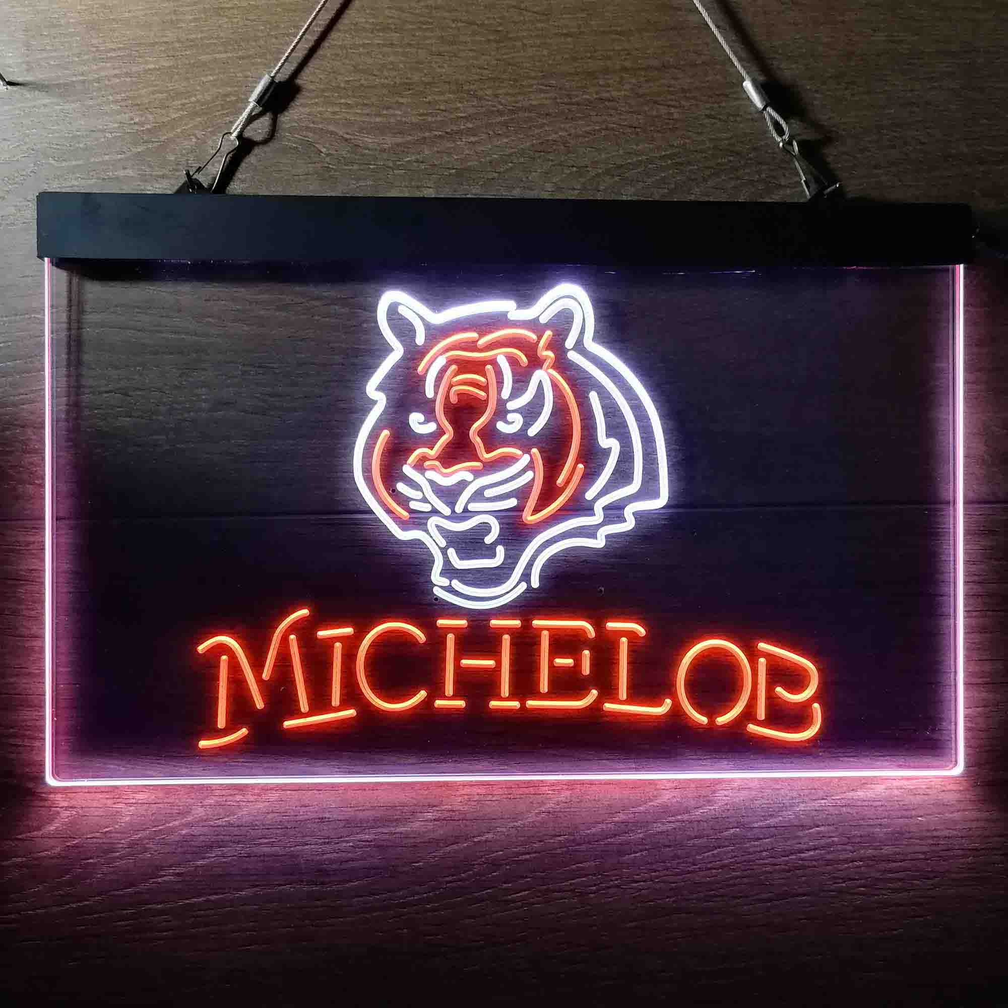 Michelob Bar Cincinnati Bengals Est. 1968 Neon-Like Led Light Sign