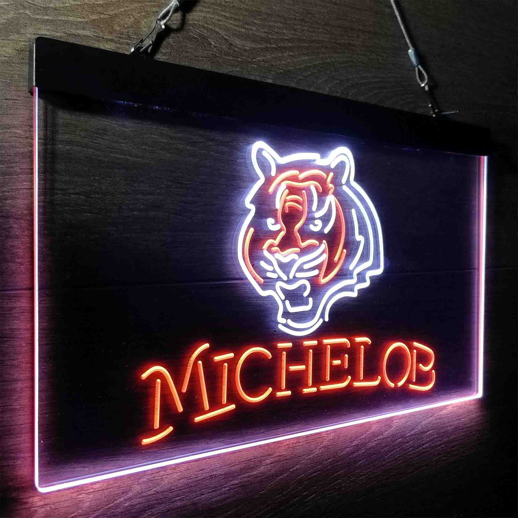 Michelob Bar Cincinnati Bengals Est. 1968 Neon-Like Led Light Sign