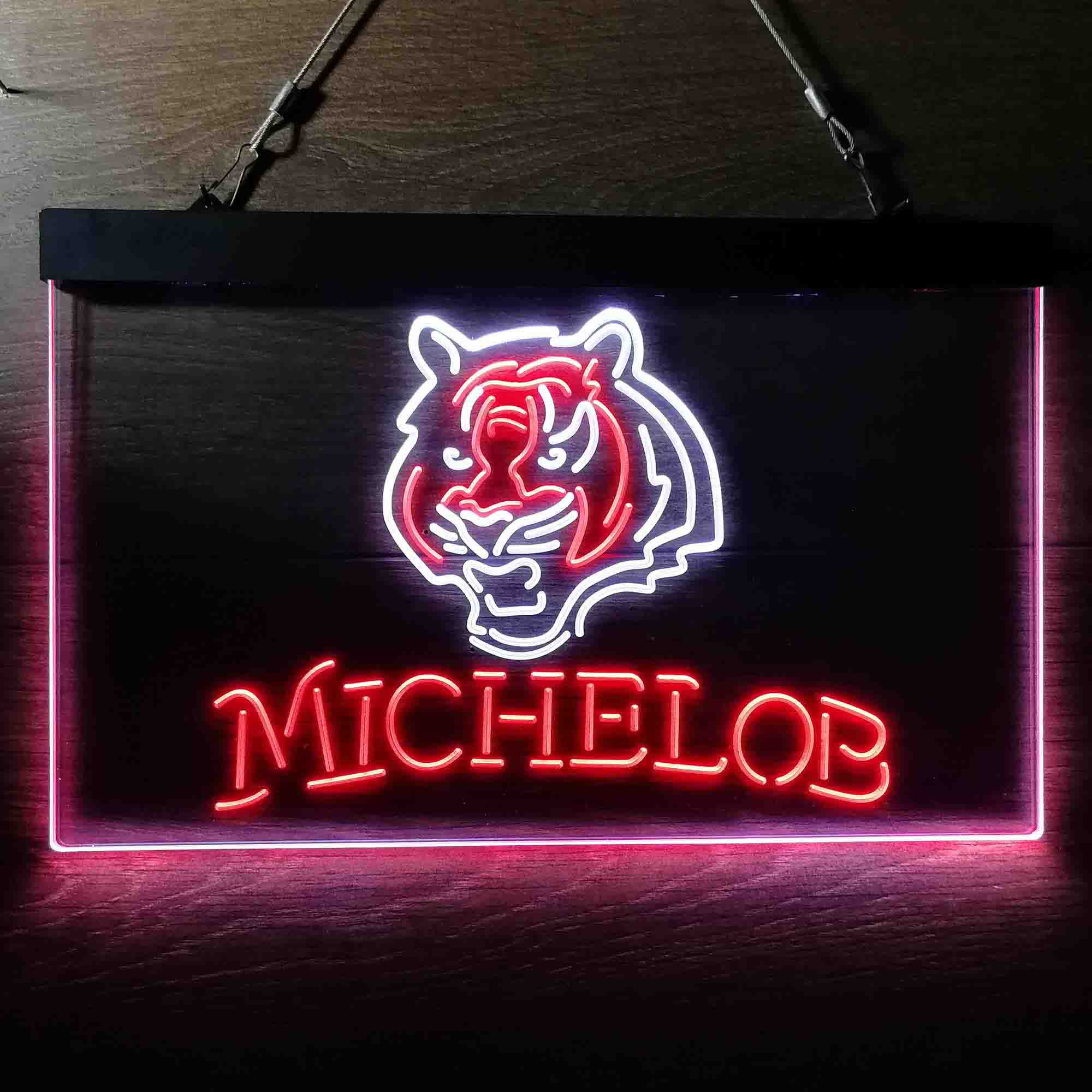 Michelob Bar Cincinnati Bengals Est. 1968 Neon-Like Led Light Sign