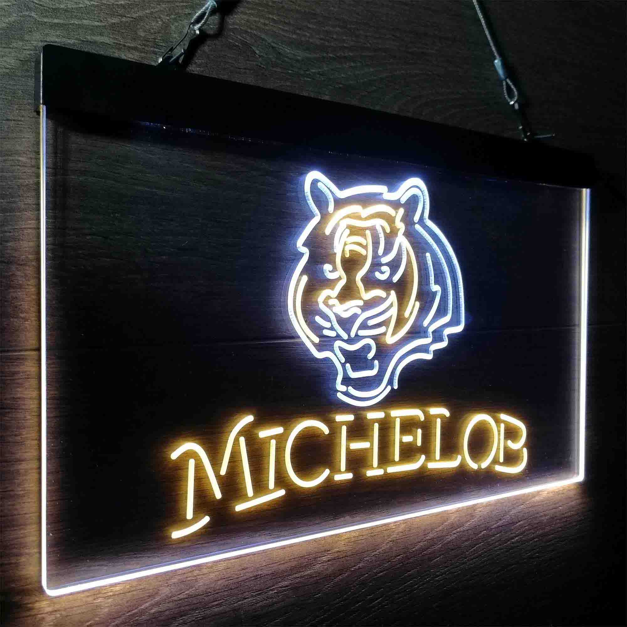 Michelob Bar Cincinnati Bengals Est. 1968 Neon-Like Led Light Sign