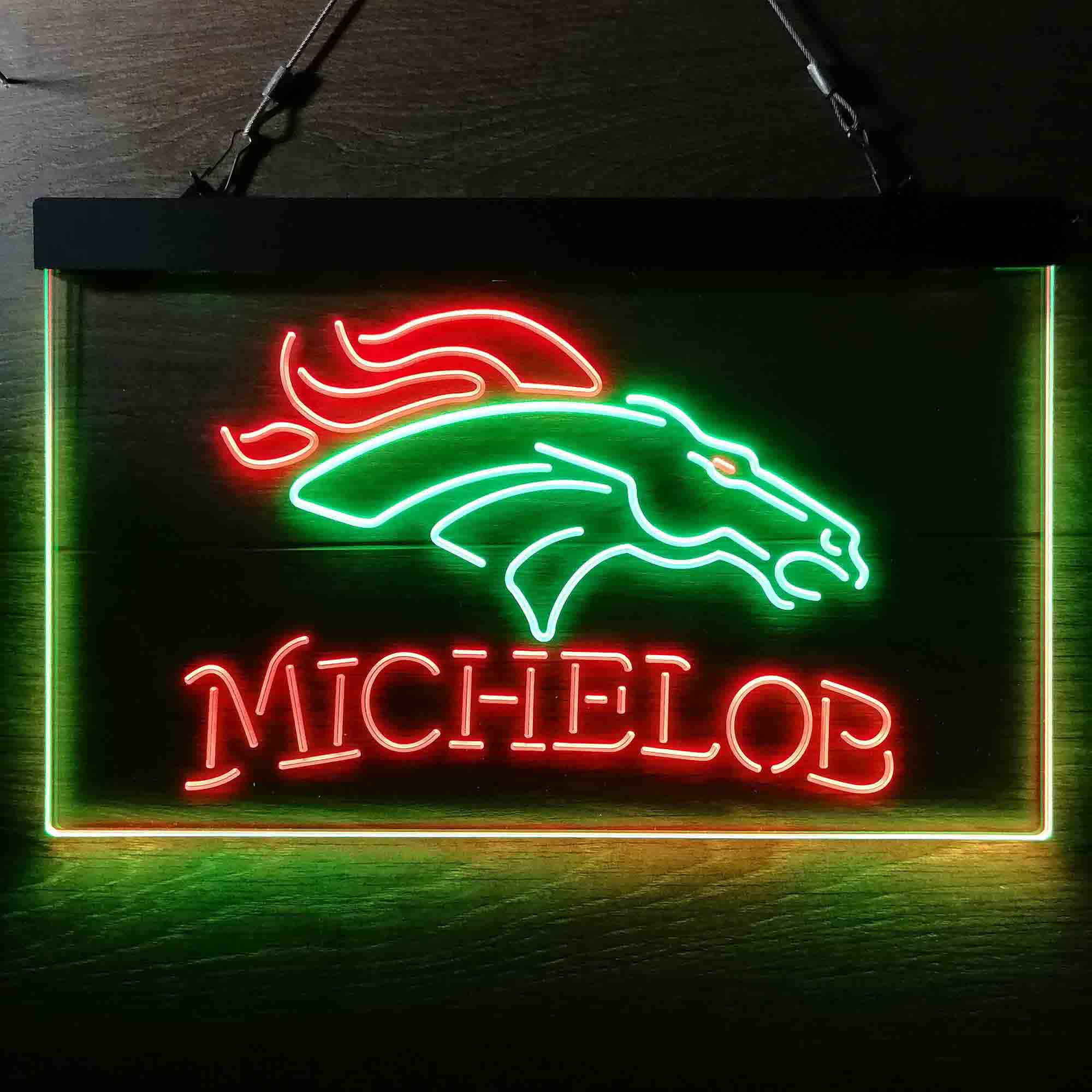 Michelob Bar Denver Broncos Est. 1960 Neon-Like Led Light Sign