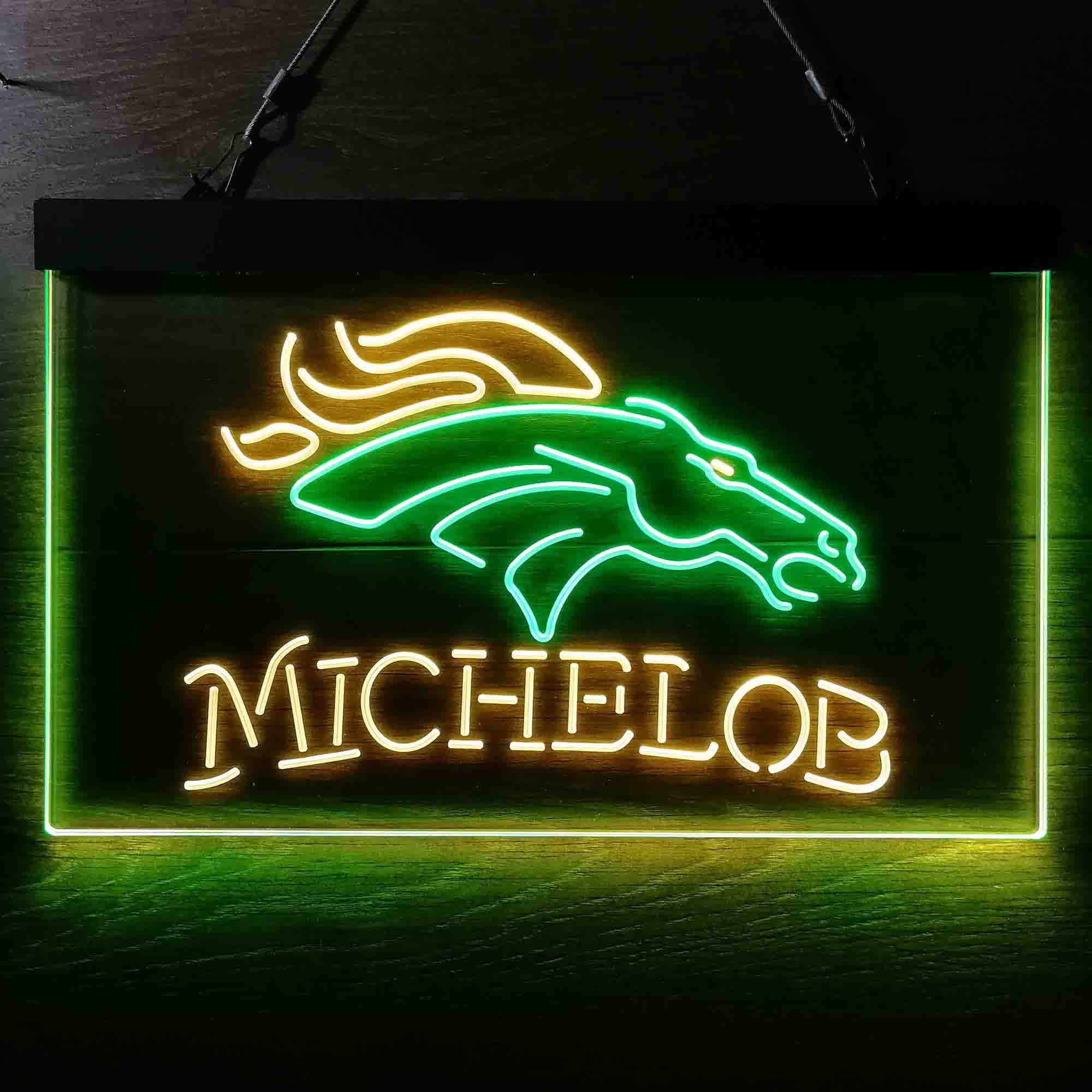 Michelob Bar Denver Broncos Est. 1960 Neon-Like LED Sign