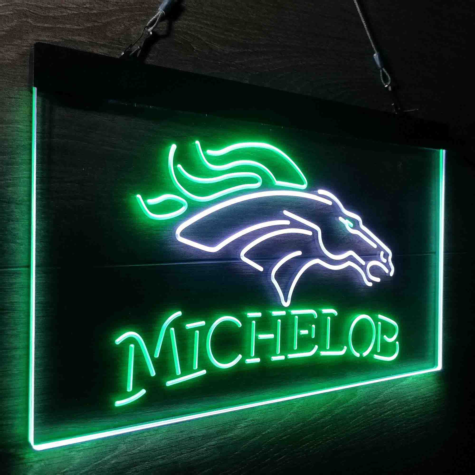 Michelob Bar Denver Broncos Est. 1960 Neon-Like Led Light Sign