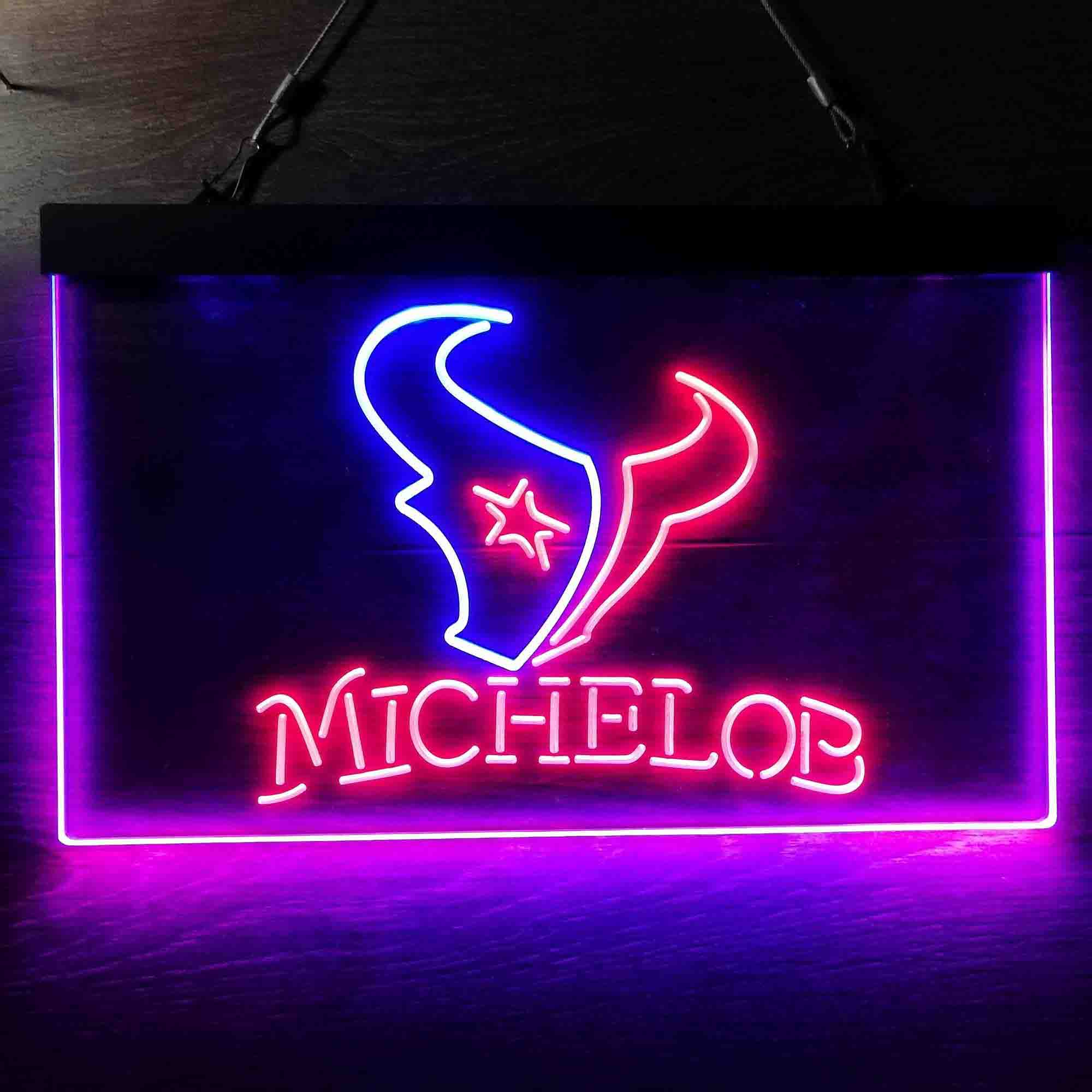 Michelob Bar Houston Texans Est. 2002 Neon-Like LED Sign