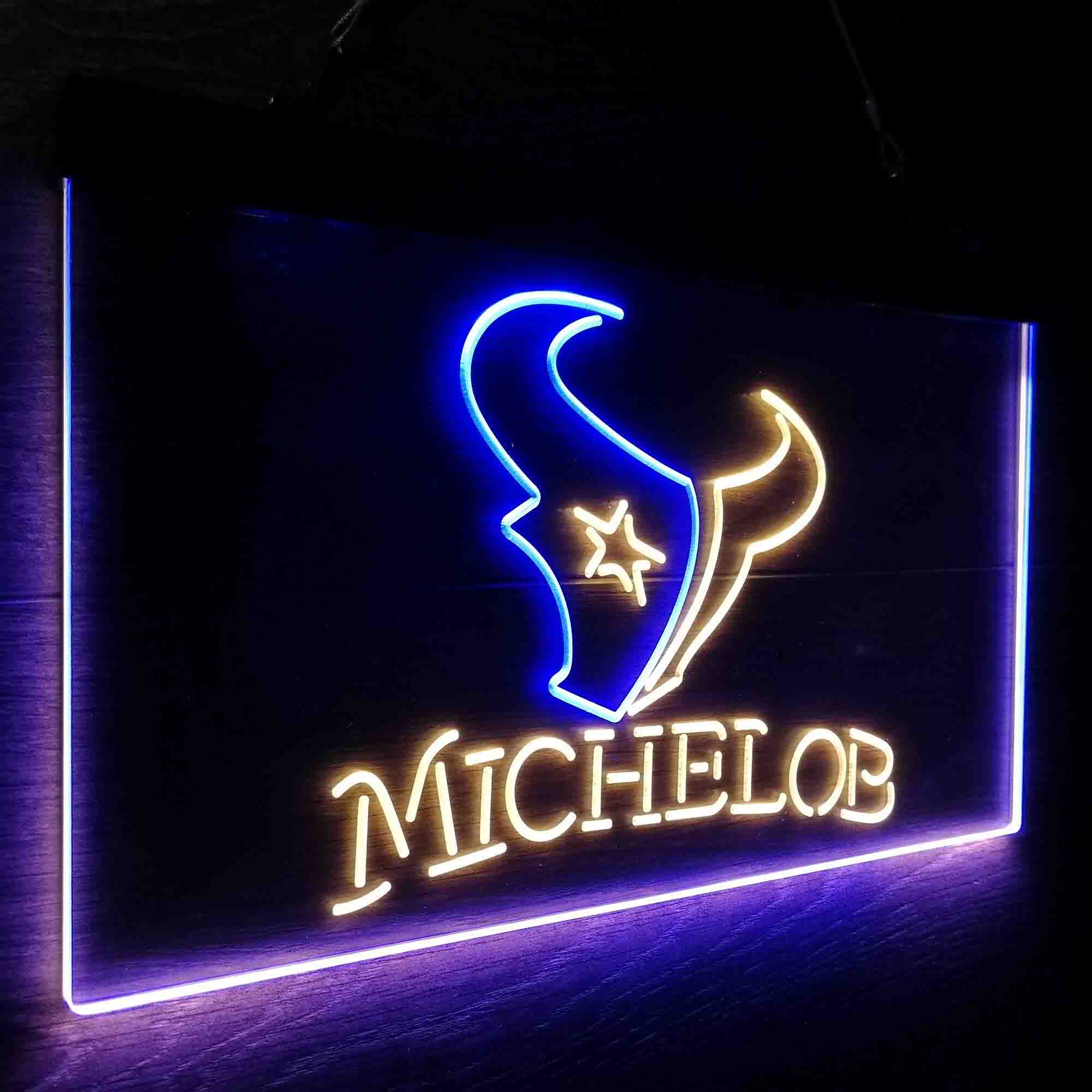 Michelob Bar Houston Texans Est. 2002 Neon-Like Led Light Sign