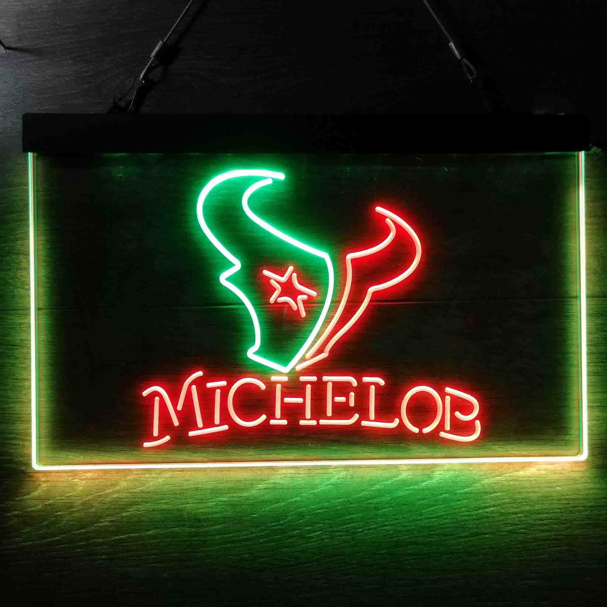 Michelob Bar Houston Texans Est. 2002 Neon-Like Led Light Sign