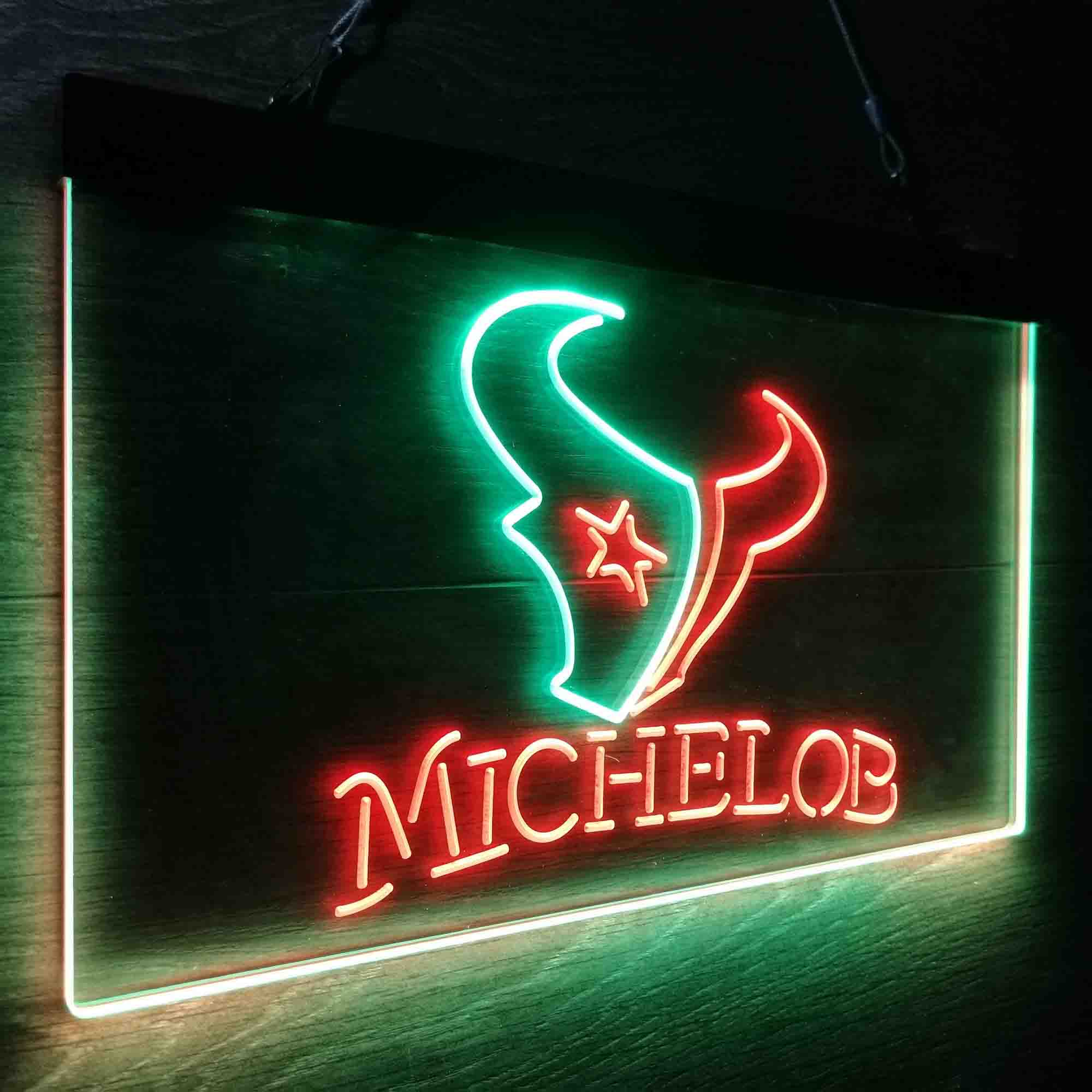 Michelob Bar Houston Texans Est. 2002 Neon-Like Led Light Sign