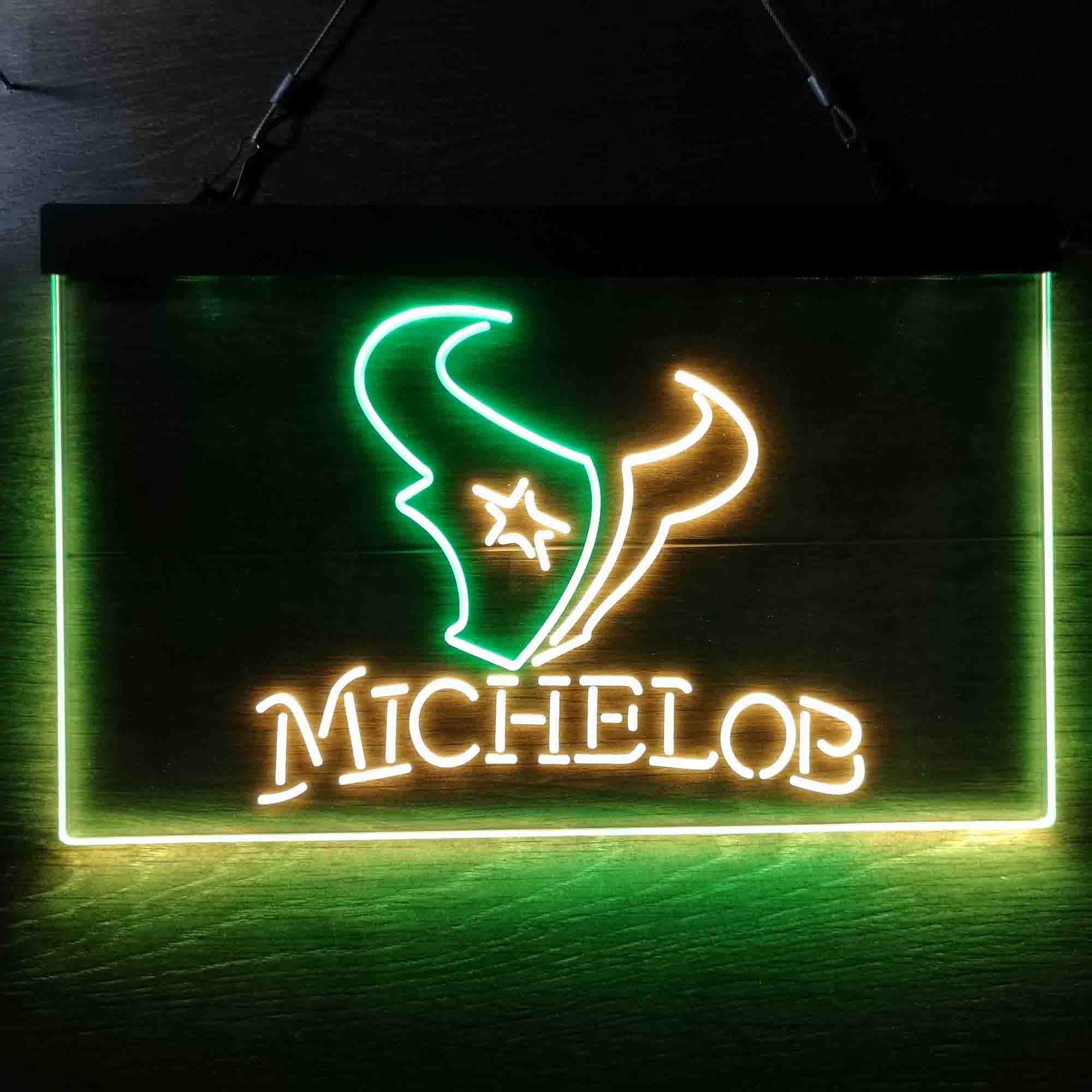 Michelob Bar Houston Texans Est. 2002 Neon-Like Led Light Sign