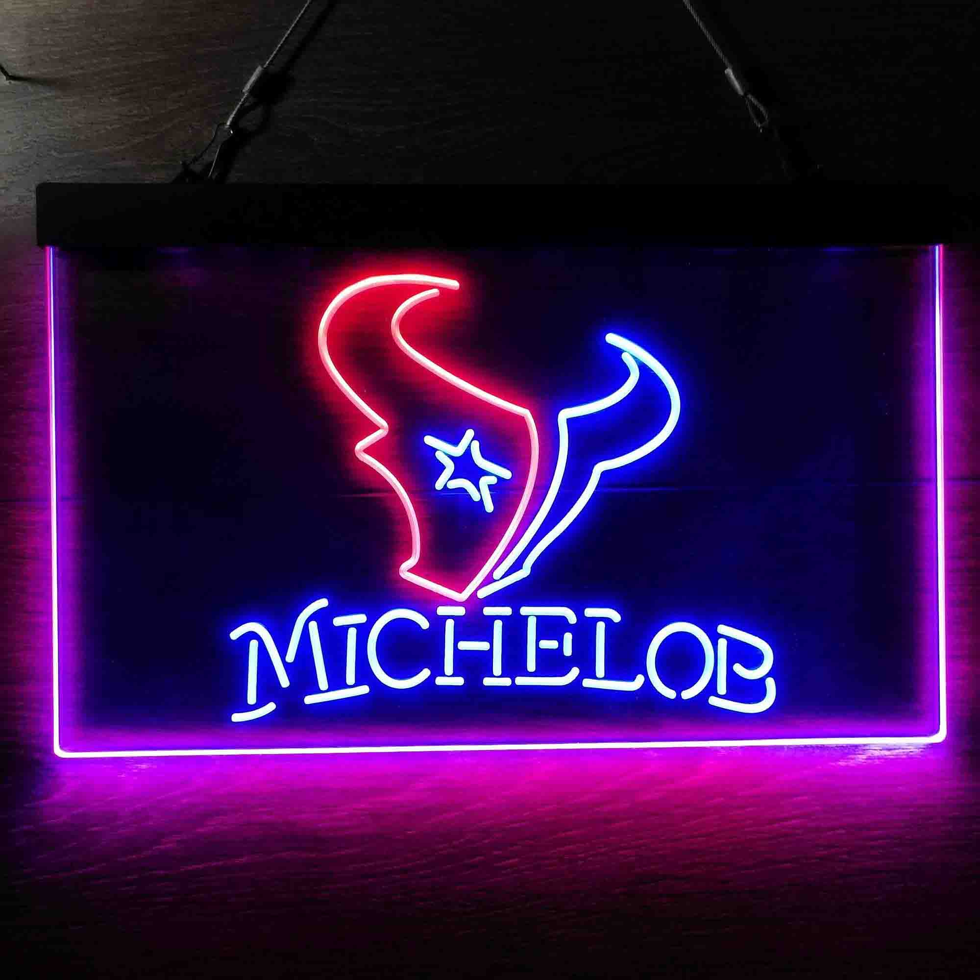 Michelob Bar Houston Texans Est. 2002 Neon-Like Led Light Sign