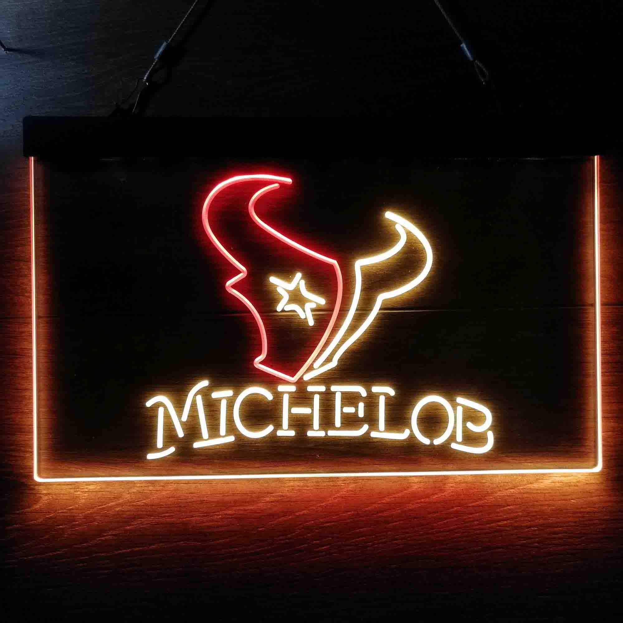 Michelob Bar Houston Texans Est. 2002 Neon-Like Led Light Sign