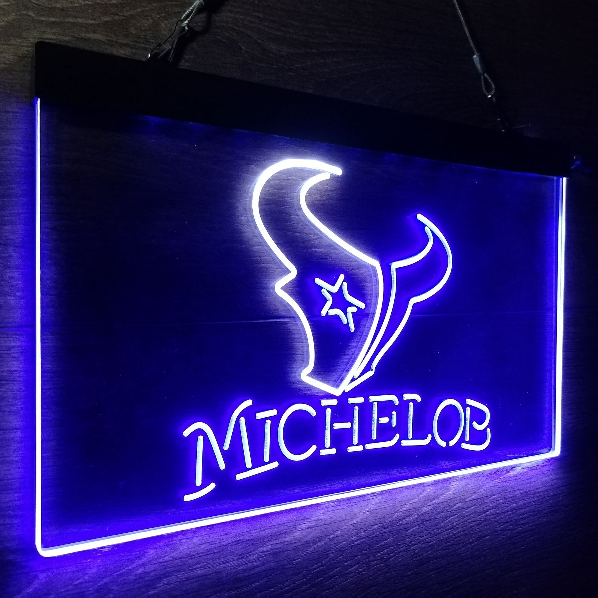 Michelob Bar Houston Texans Est. 2002 Neon-Like Led Light Sign