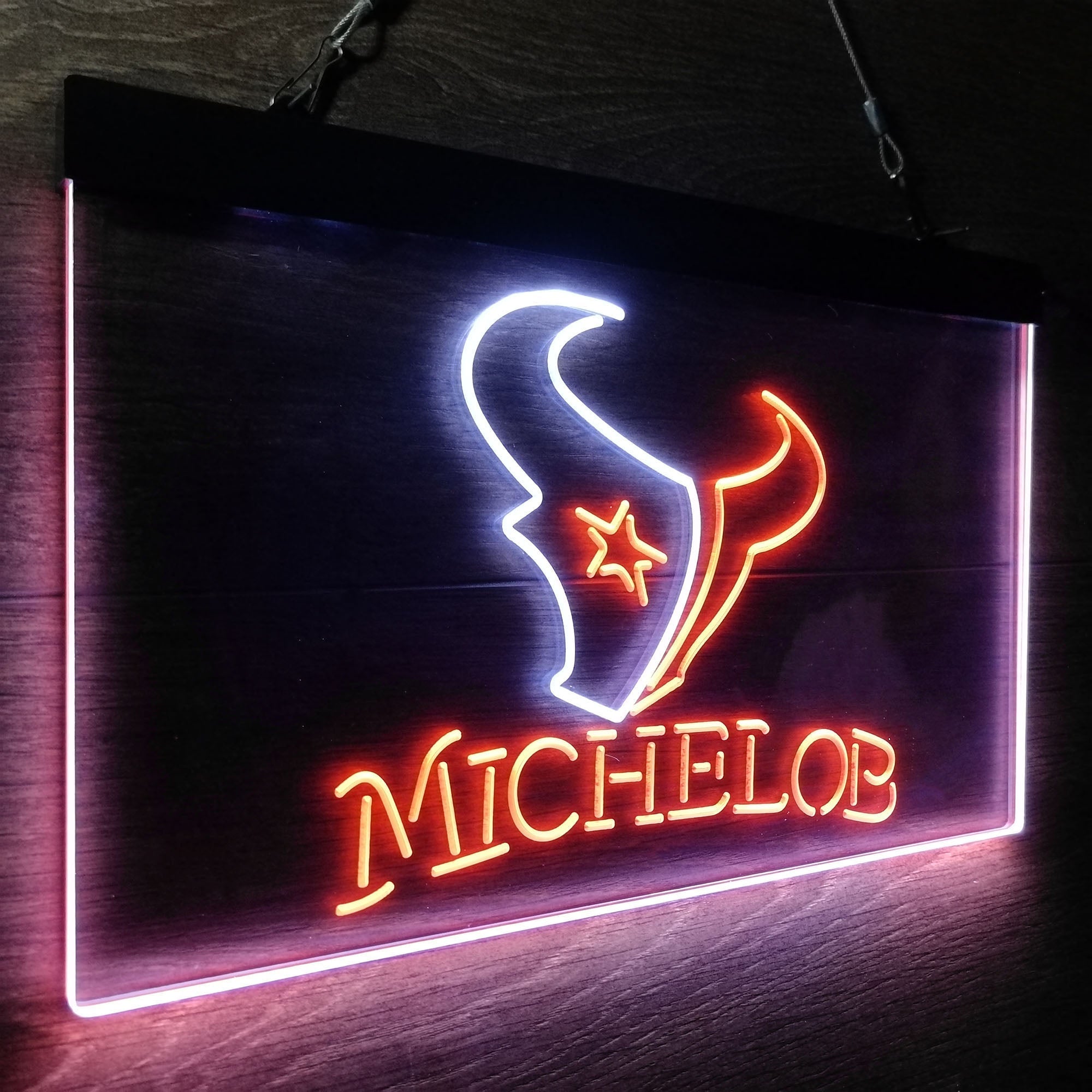 Michelob Bar Houston Texans Est. 2002 Neon-Like Led Light Sign