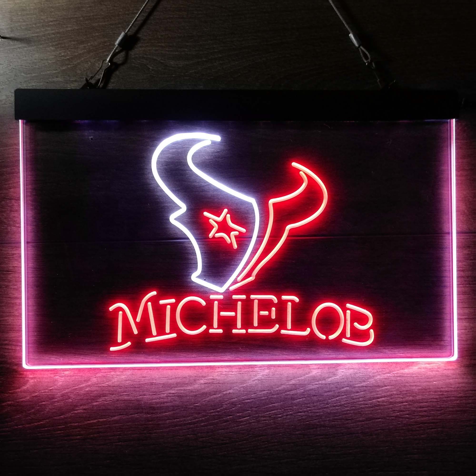 Michelob Bar Houston Texans Est. 2002 Neon-Like Led Light Sign