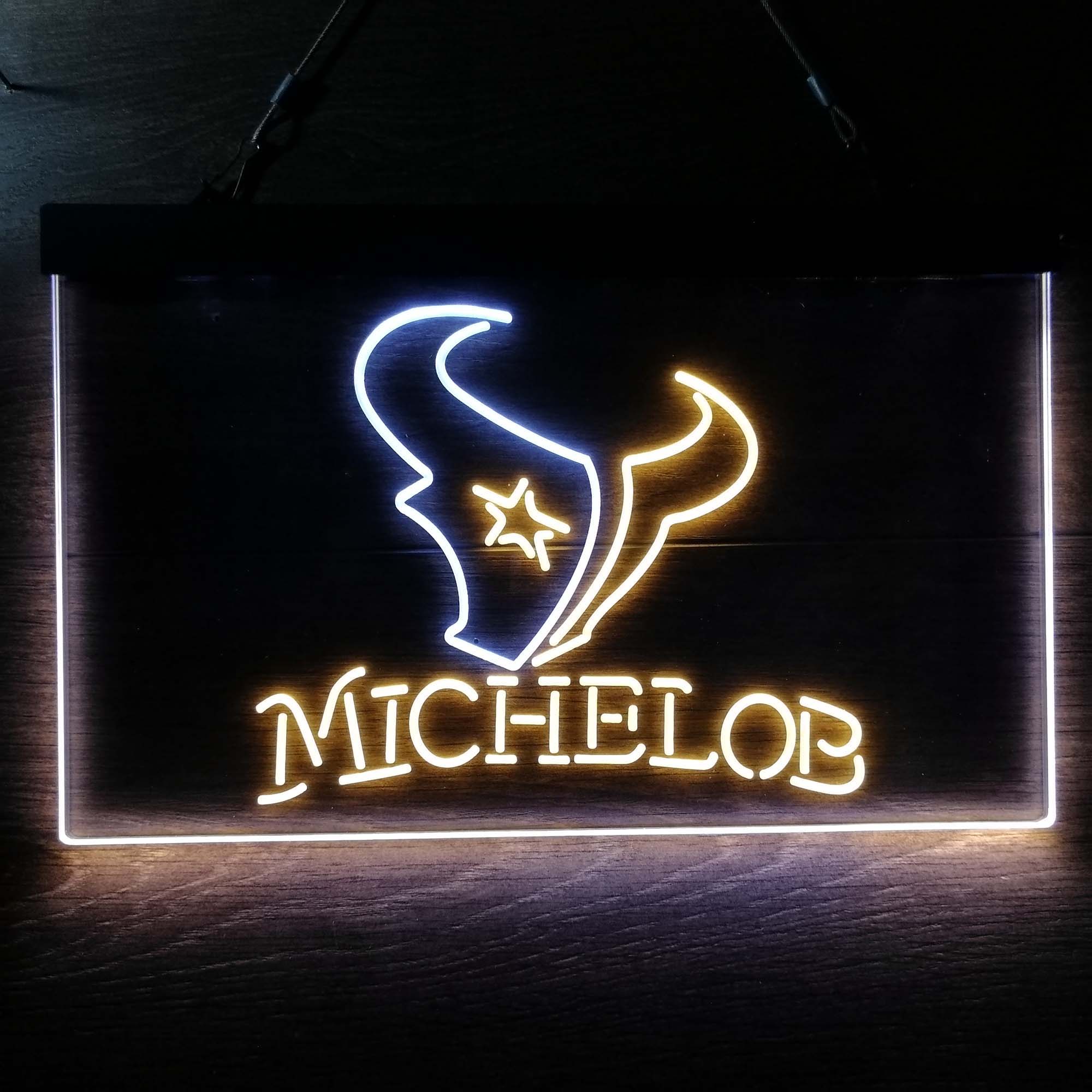 Michelob Bar Houston Texans Est. 2002 Neon-Like Led Light Sign