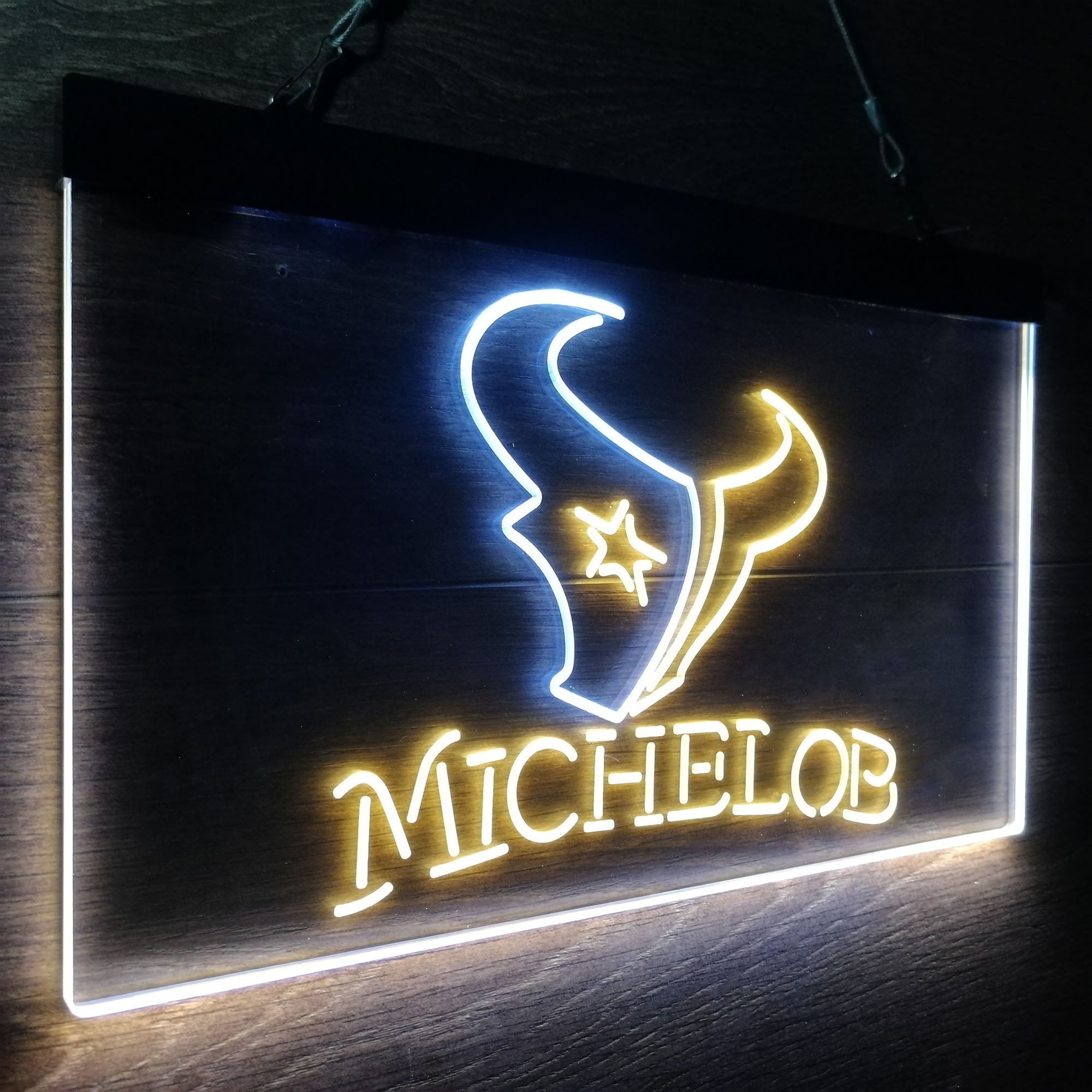 Michelob Bar Houston Texans Est. 2002 Neon-Like Led Light Sign