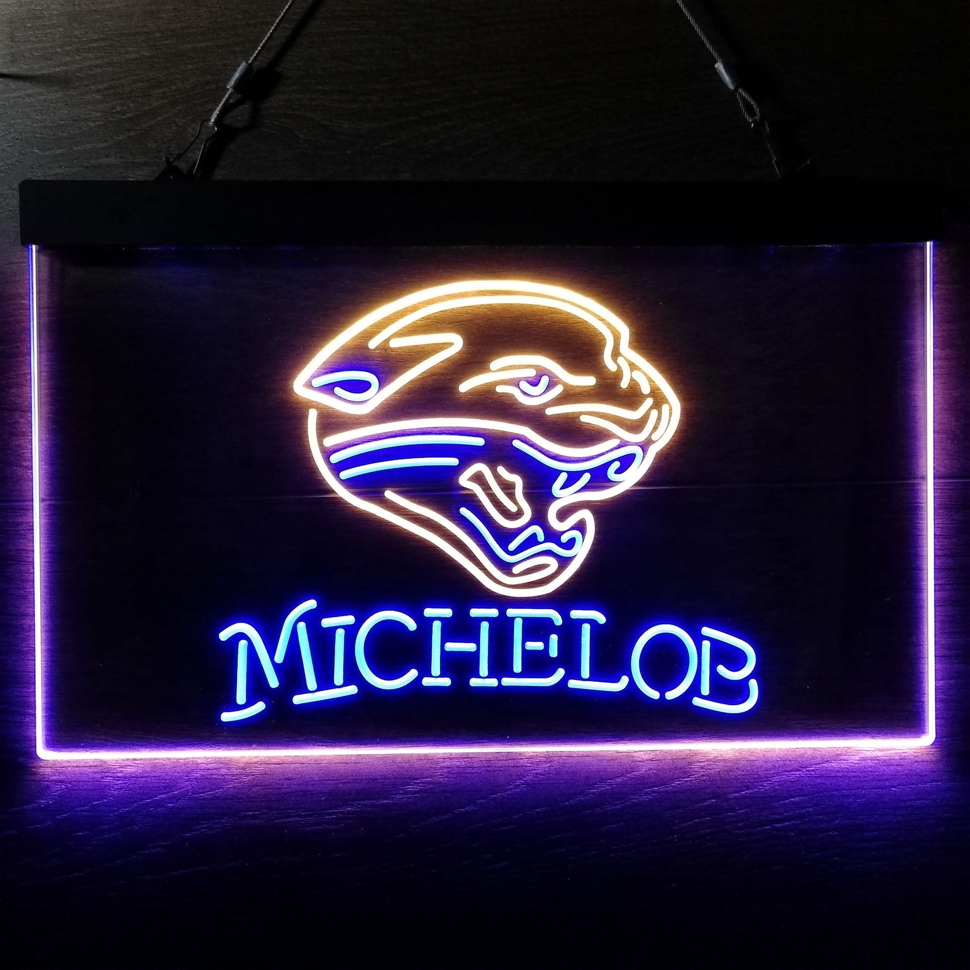 Michelob Bar Jacksonville Jaguars Est. 1995 Neon-Like Led Light Sign