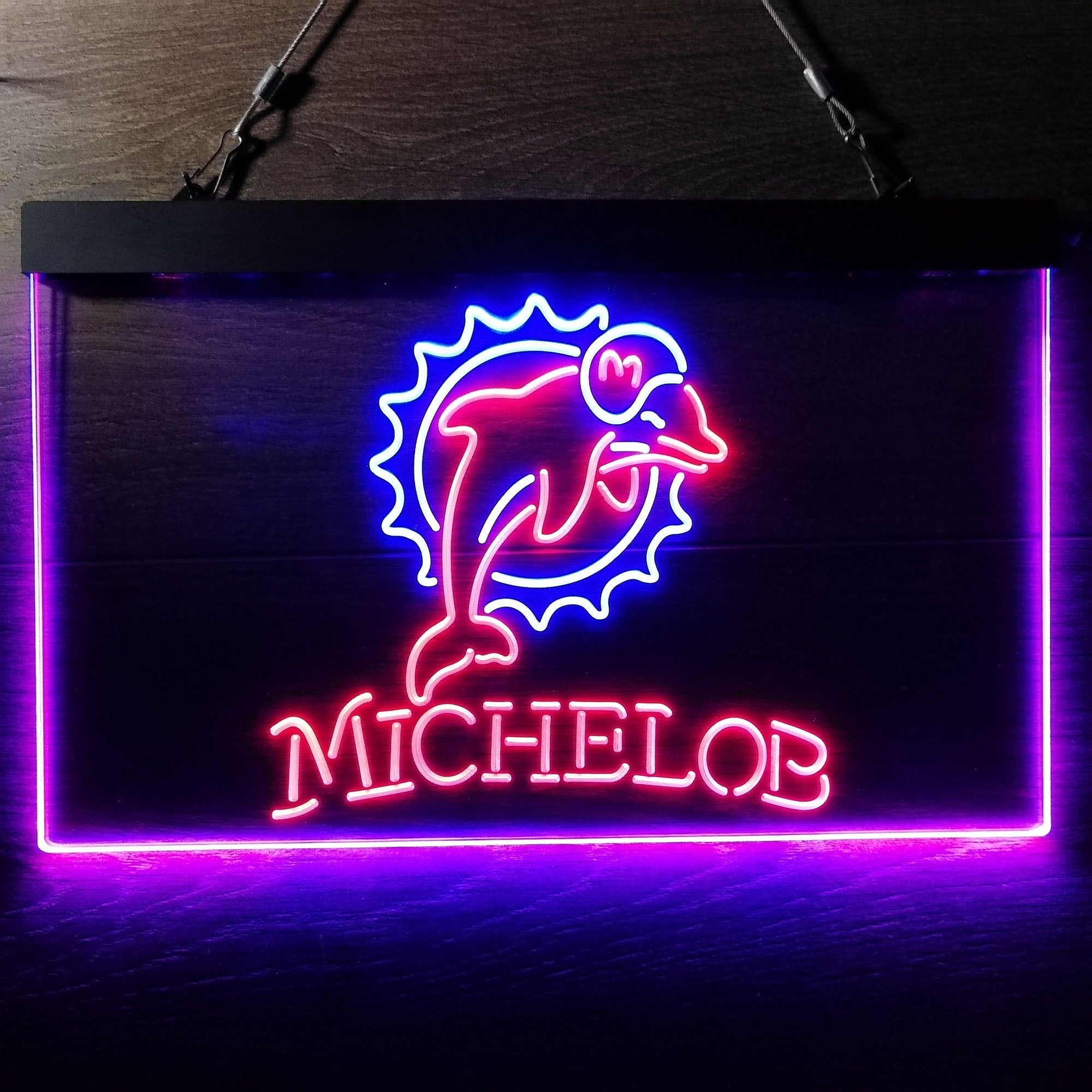 Michelob Bar Miami Dolphins Est. 1966 Neon-Like Led Light Sign